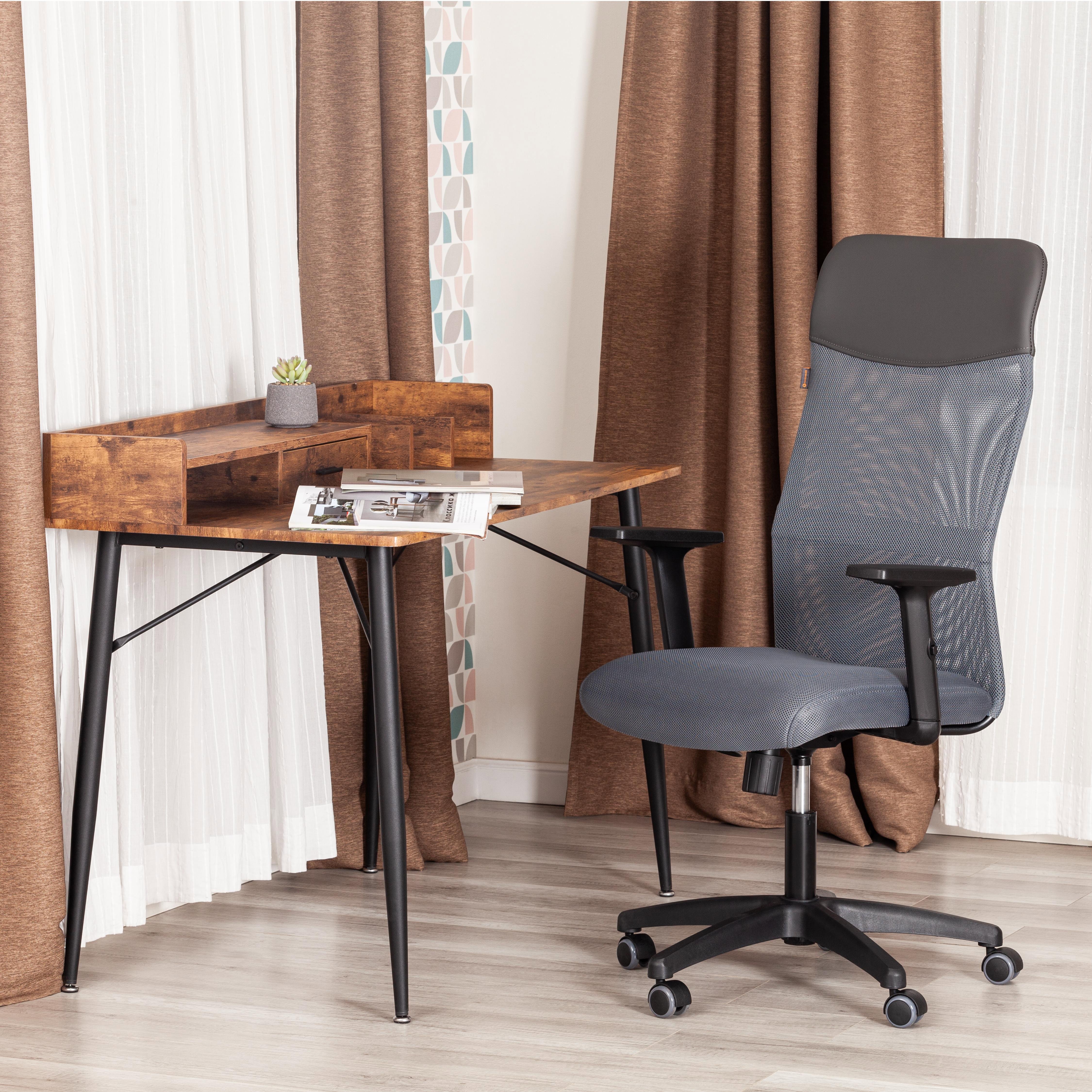 Изображение товара Офисное кресло Tetchair Practic PLT 61x113x52.5 см ткань цвет серый