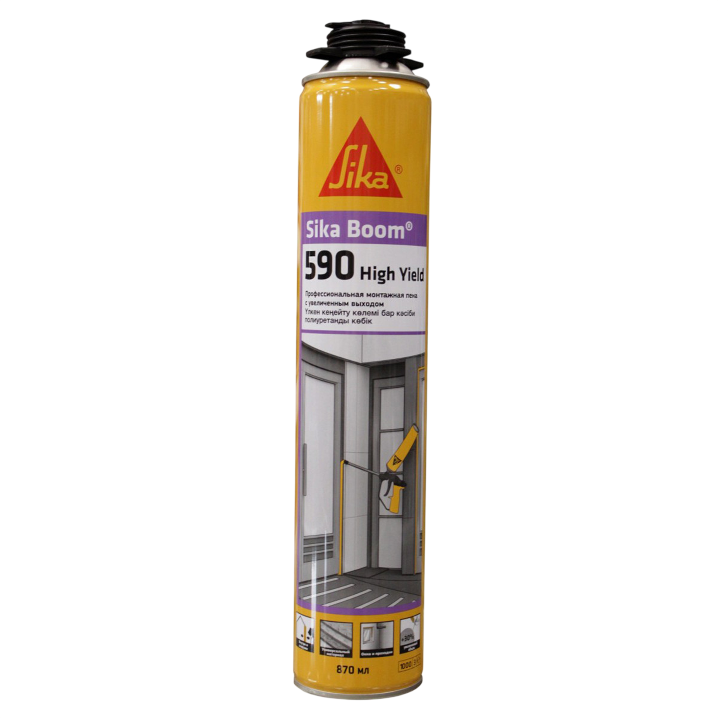 Изображение товара Пена монтажная Sika Boom 590 High Yield профессиональная с увеличенным выходом 750 мл Изображение товара Пена монтажная Sika Boom 590 High Yield профессиональная с увеличенным выходом 750 мл