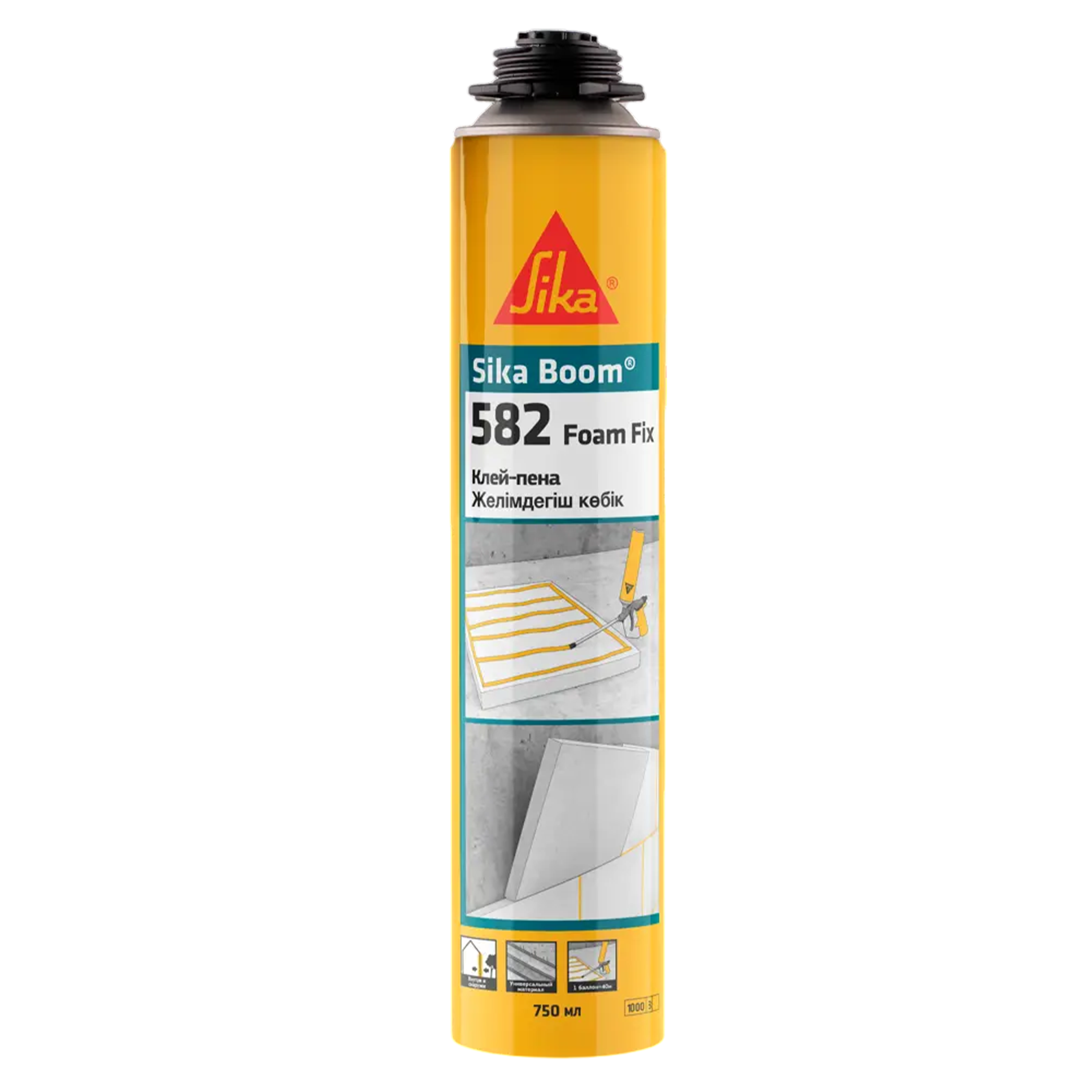 Изображение товара Клей-пена монтажная Sika Boom 582 Foam Fix профессиональная для изоляционных плит 750 мл Изображение товара Клей-пена монтажная Sika Boom 582 Foam Fix профессиональная для изоляционных плит 750 мл