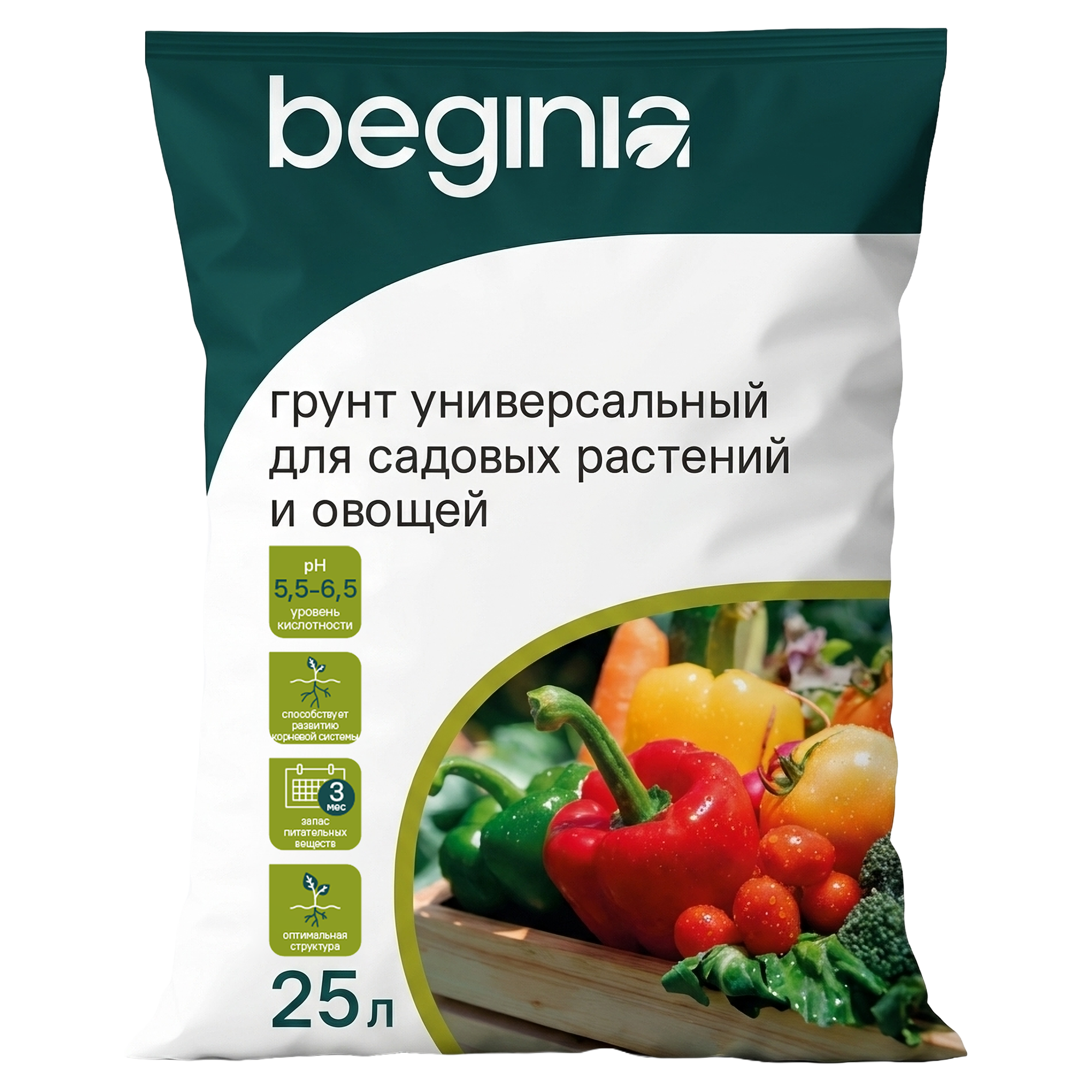 Изображение товара Грунт BEGINIA для овощей 25 л