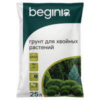 Изображение товара Грунт для хвойных растений BEGINIA 25 л с низким pH и стабильной структурой Изображение товара Грунт для хвойных растений BEGINIA 25 л с низким pH и стабильной структурой