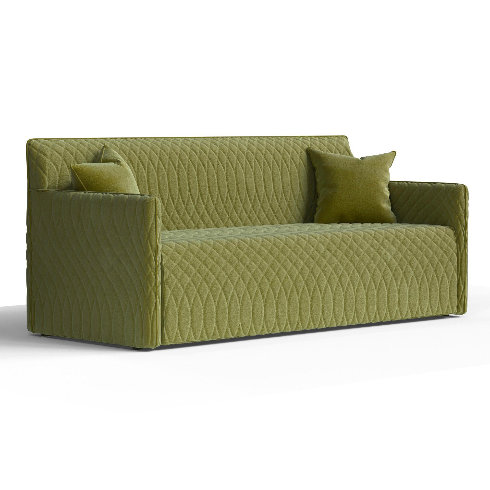 Изображение товара Диван раскладной Manons maison Easy 189x46x88 см велюр цвет оливковый Изображение товара Диван раскладной Manons maison Easy 189x46x88 см велюр цвет оливковый