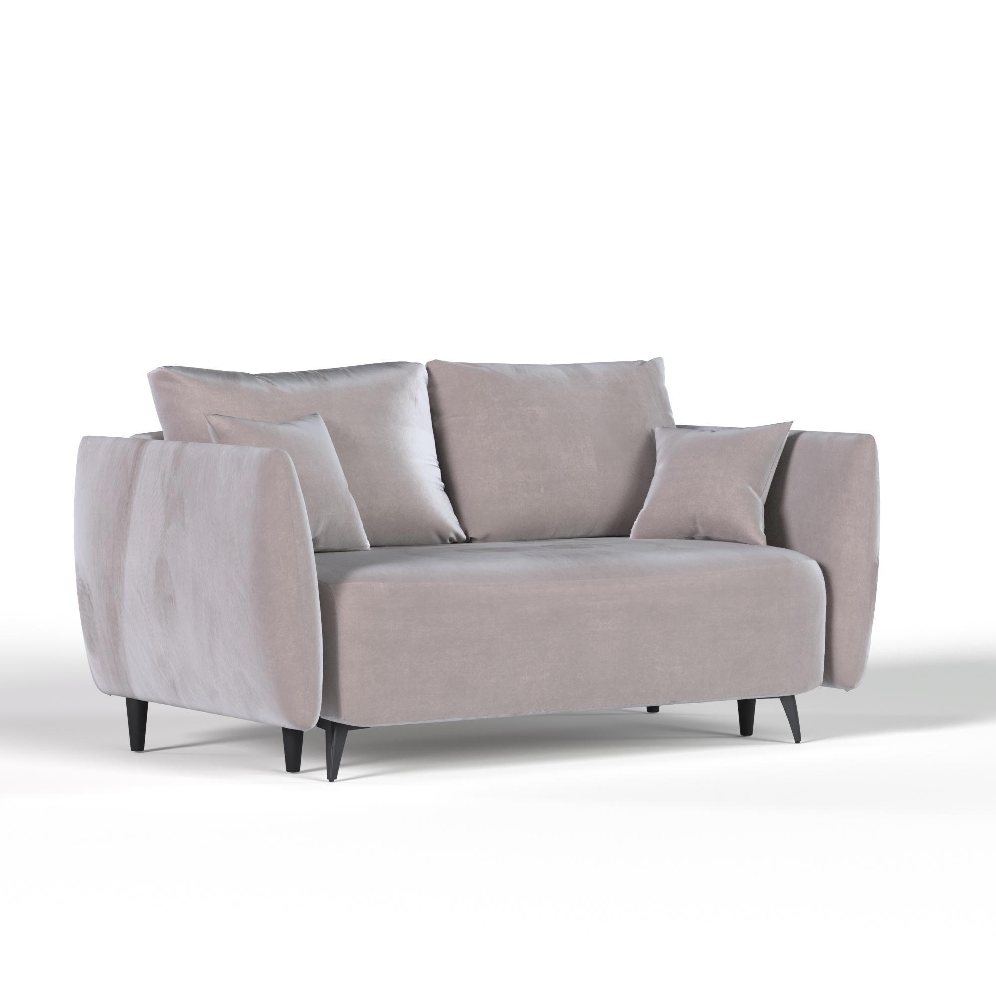 Изображение товара Диван раскладной Manons maison Galaxy 171 140x45x48 см велюр цвет бежевый