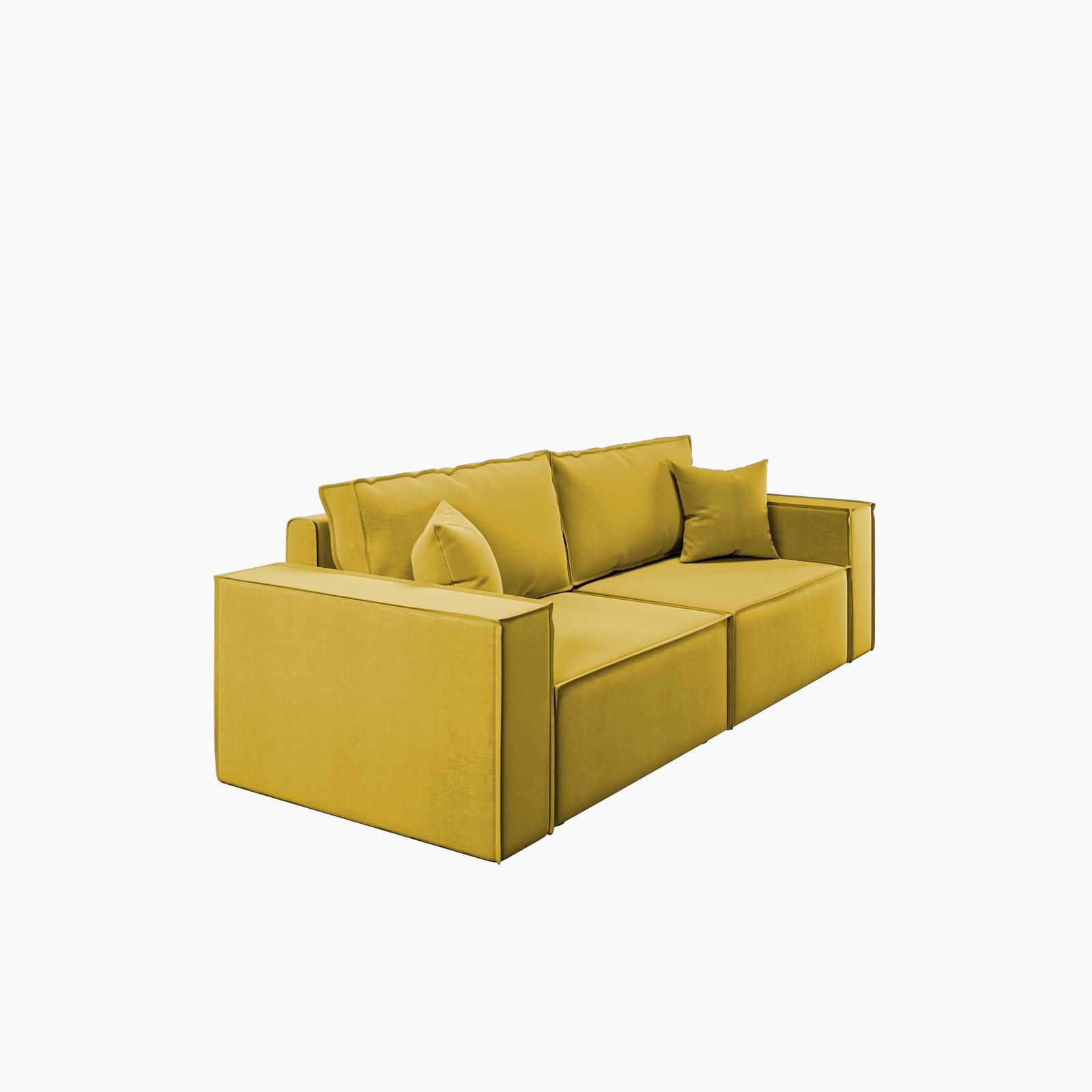 Изображение товара Диван раскладной Manons maison Hygge 200x43x85 см рогожка цвет желтый 1126-43 Изображение товара Диван раскладной Manons maison Hygge 200x43x85 см рогожка цвет желтый 1126-43