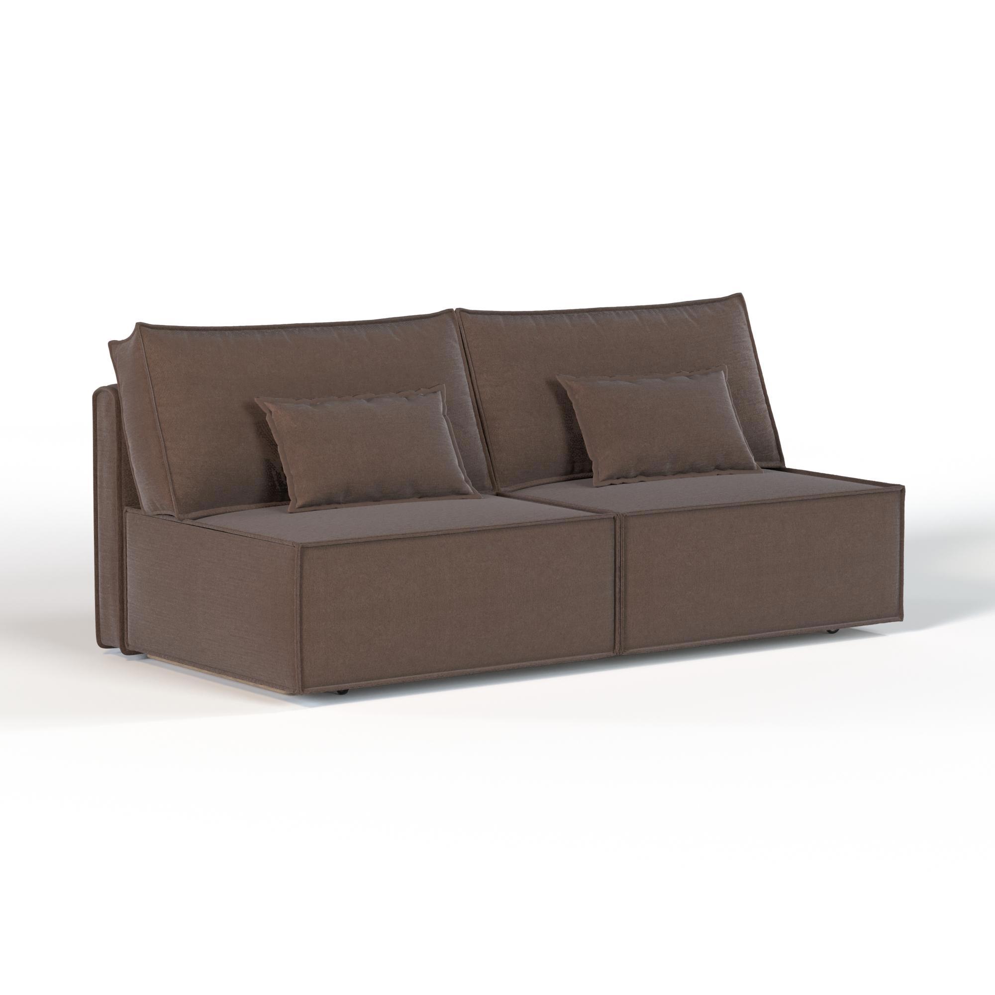 Изображение товара Диван раскладной Manons maison Hygge short 200x43x85 см велюр цвет коричневый