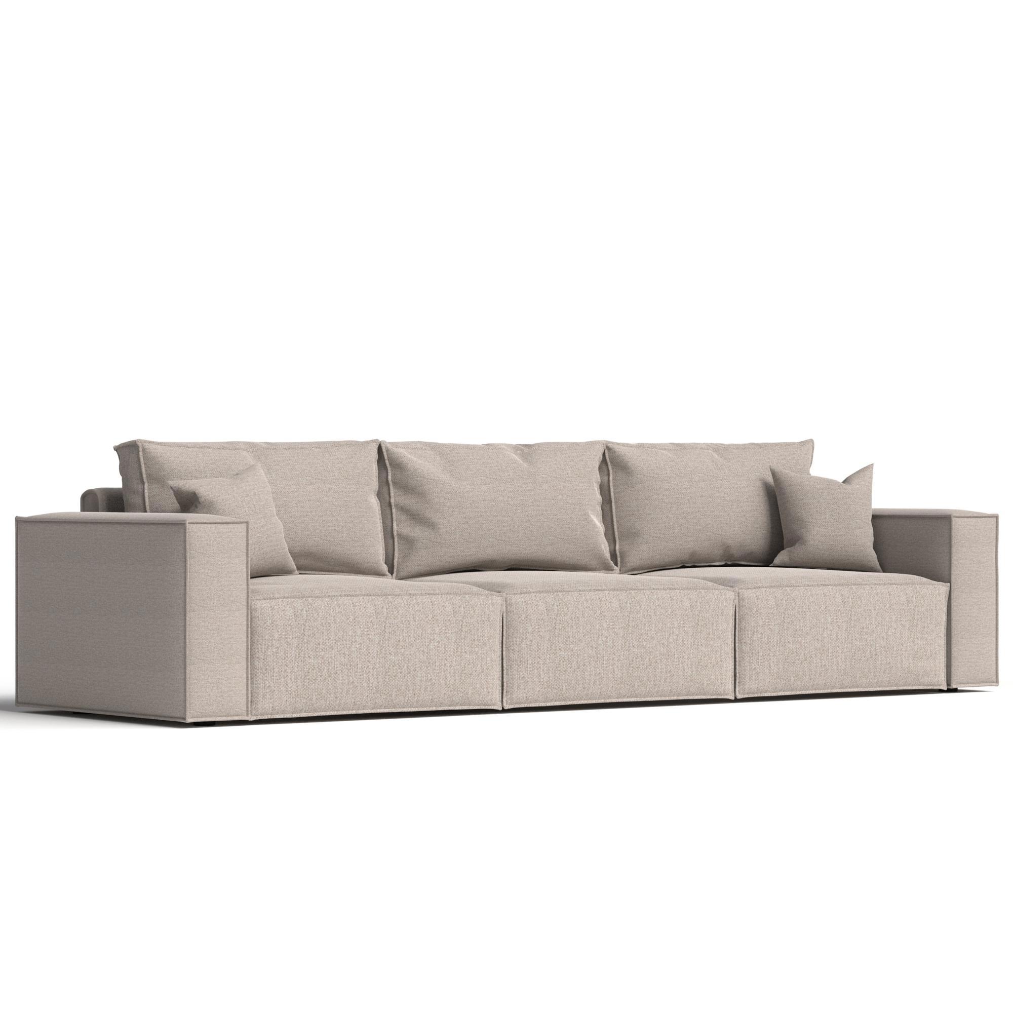 Изображение товара Диван раскладной Manons maison Hygge XL 300x43x85 см рогожка цвет бежевый