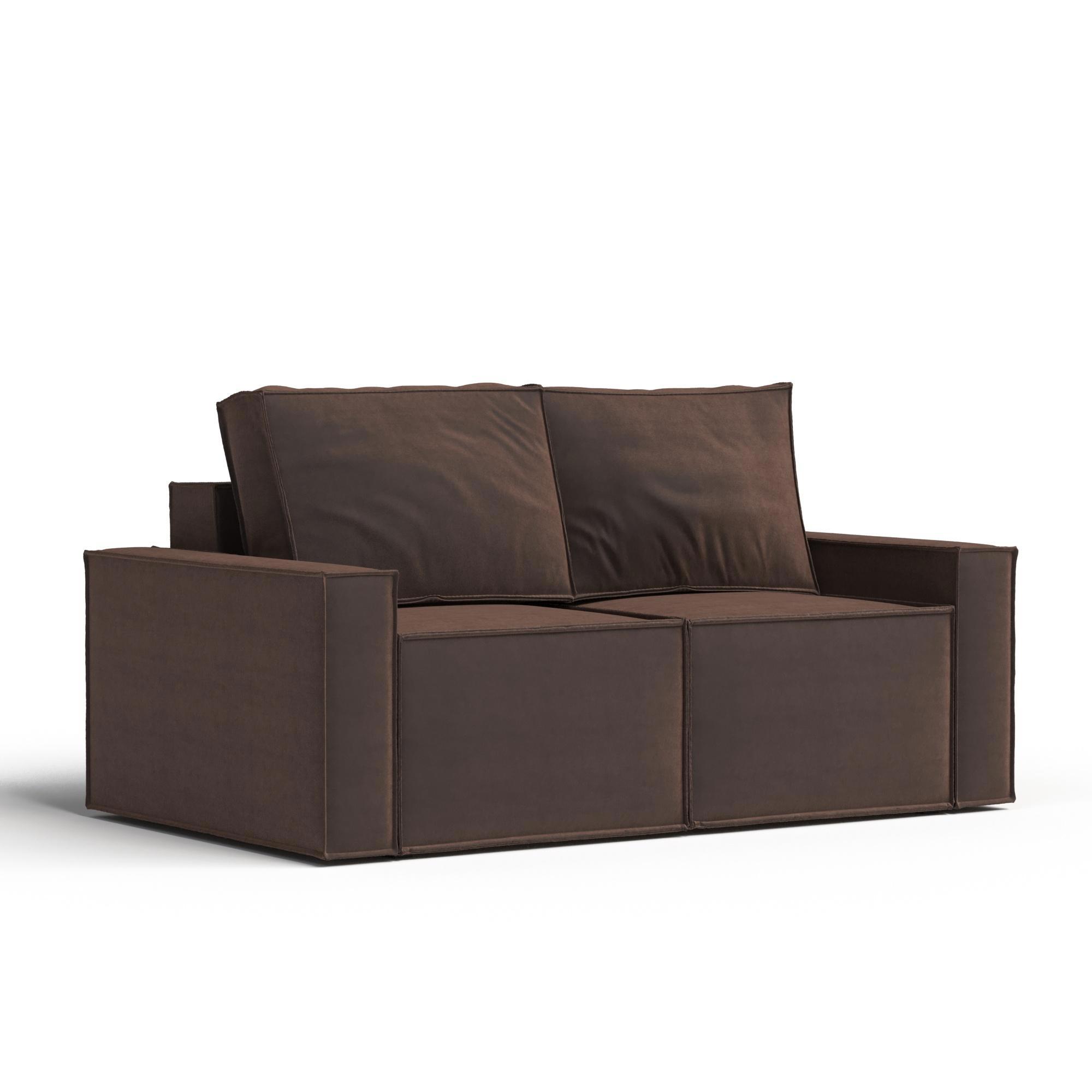 Изображение товара Диван раскладной Manons maison Mini 150x45x85 см велюр цвет коричневый