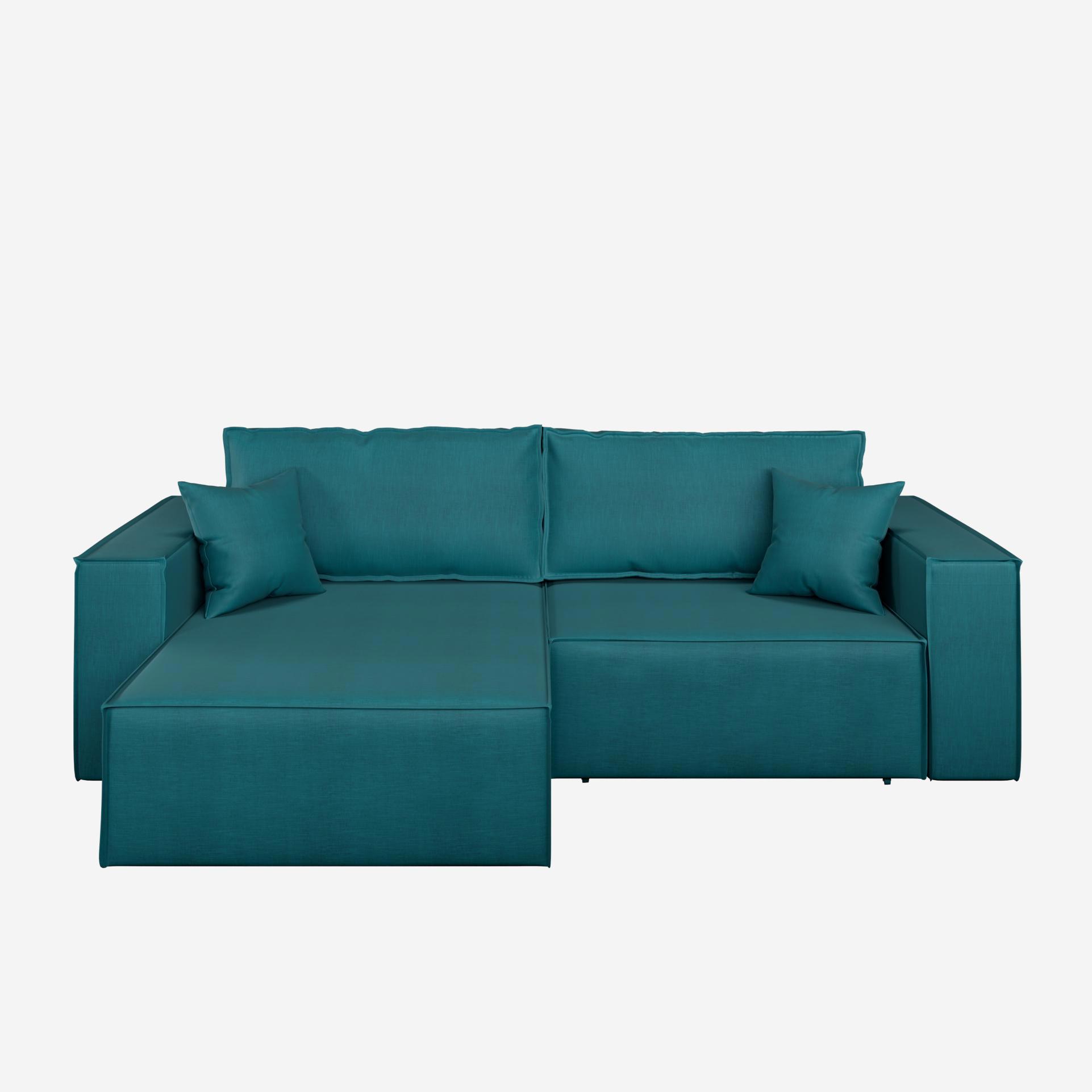 Изображение товара Диван раскладной Manons maison Hygge 200x43x85 см рогожка цвет бирюзовый