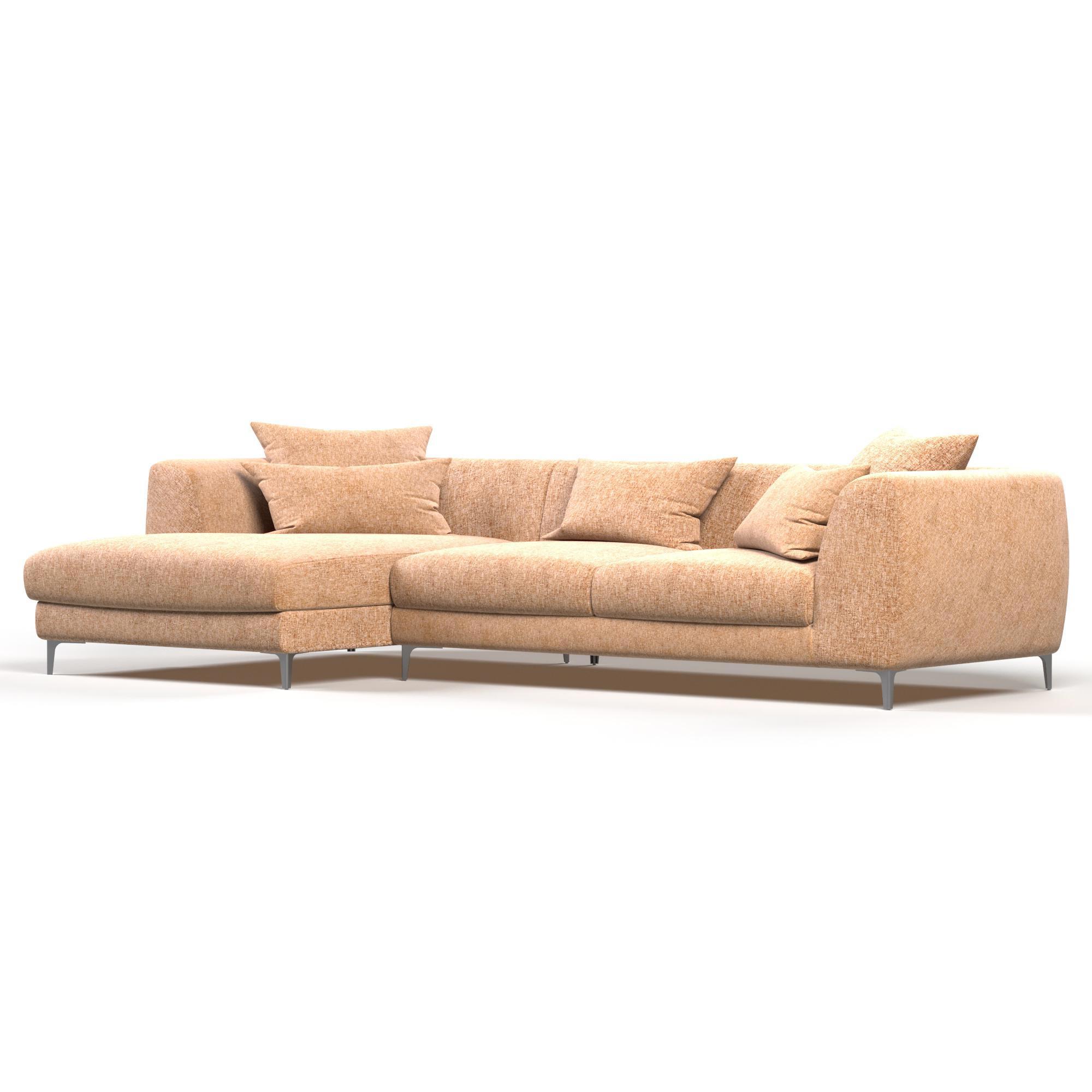 Изображение товара Диван угловой Manons maison Elegant левый 257x41x78 см рогожка цвет персиковый меланж Изображение товара Диван угловой Manons maison Elegant левый 257x41x78 см рогожка цвет персиковый меланж
