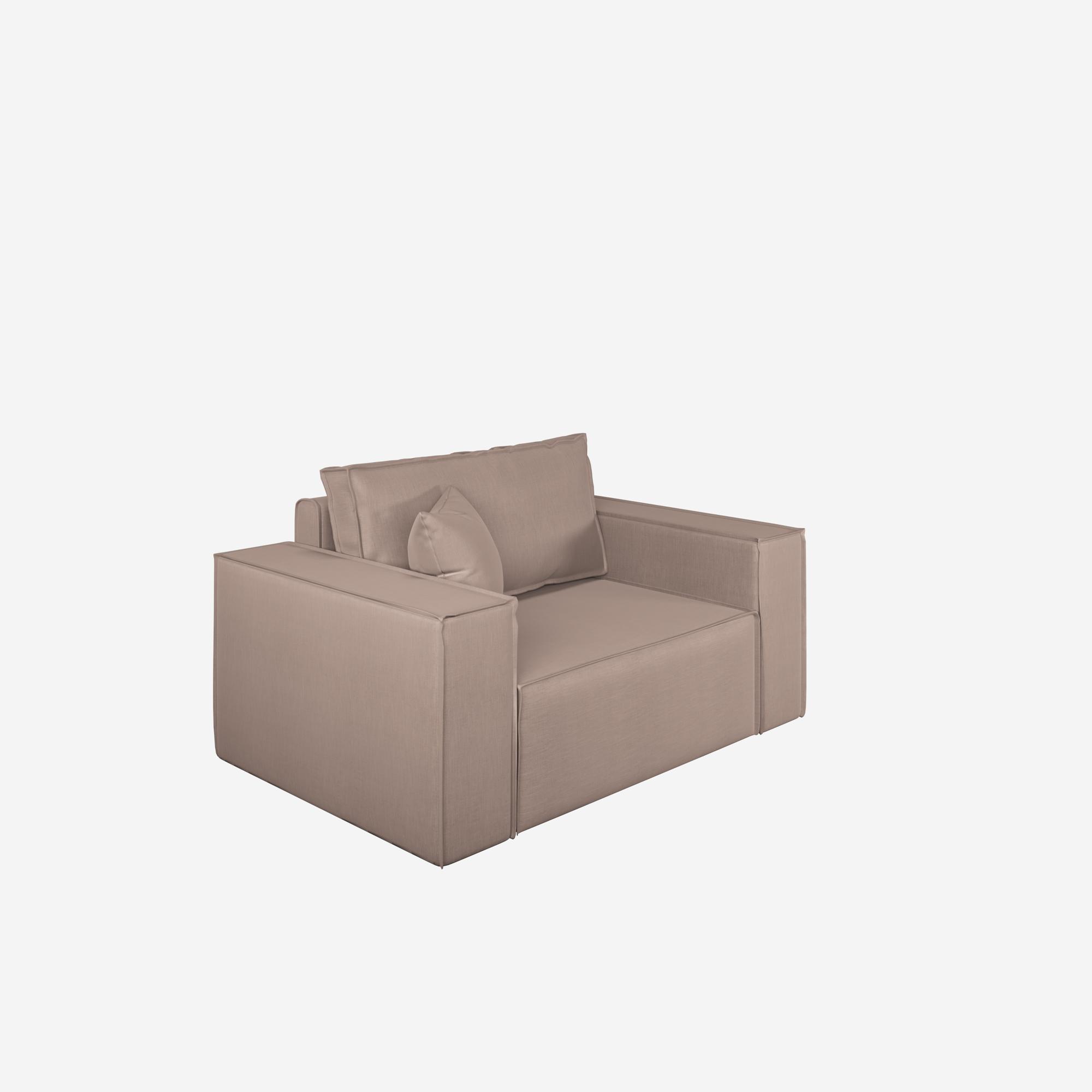 Изображение товара Кресло-кровать Manons maison Hygge 100x43x85 см рогожка цвет бежевый Изображение товара Кресло-кровать Manons maison Hygge 100x43x85 см рогожка цвет бежевый