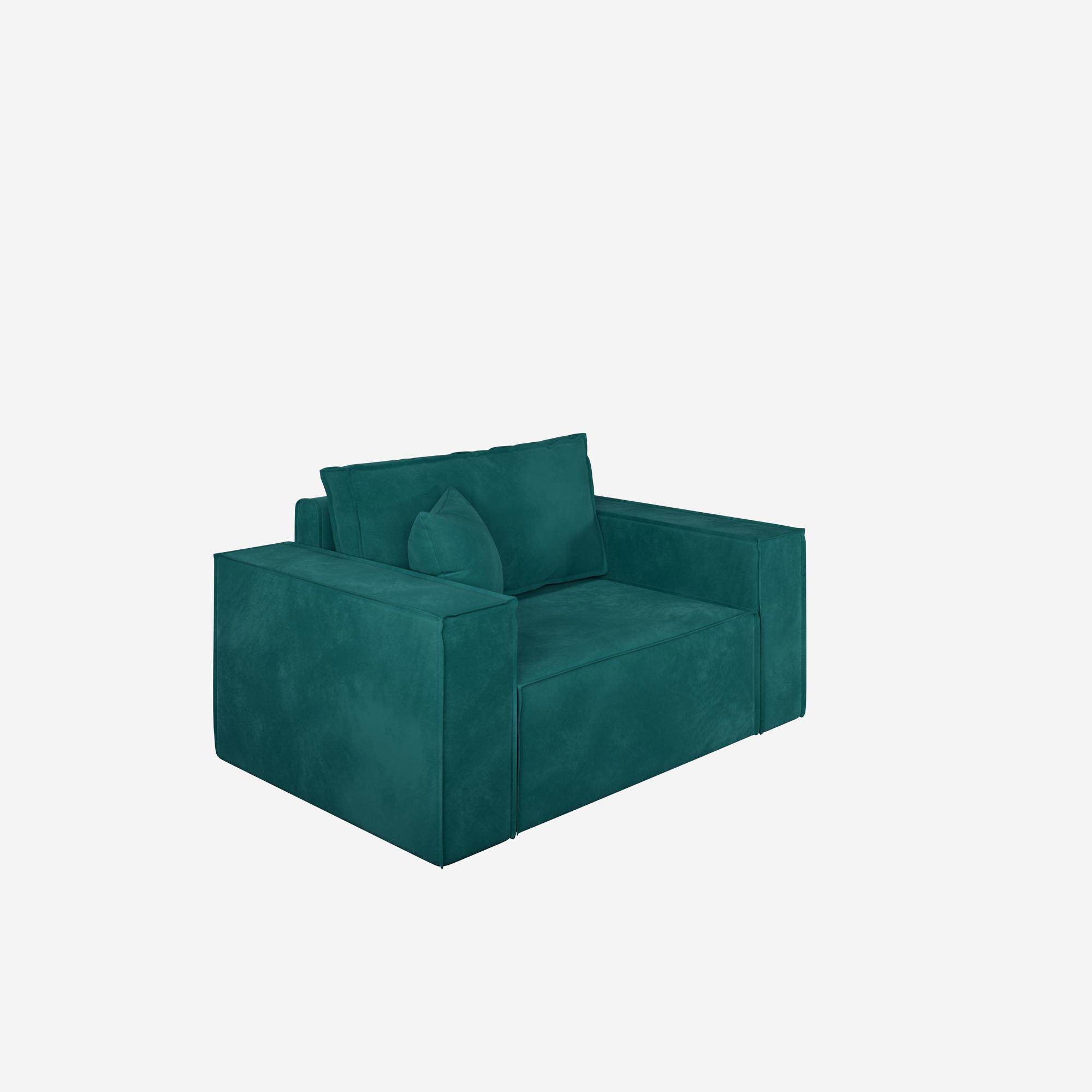 Изображение товара Кресло-кровать Manons maison Hygge 100x43x85 см велюр цвет изумрудный Изображение товара Кресло-кровать Manons maison Hygge 100x43x85 см велюр цвет изумрудный