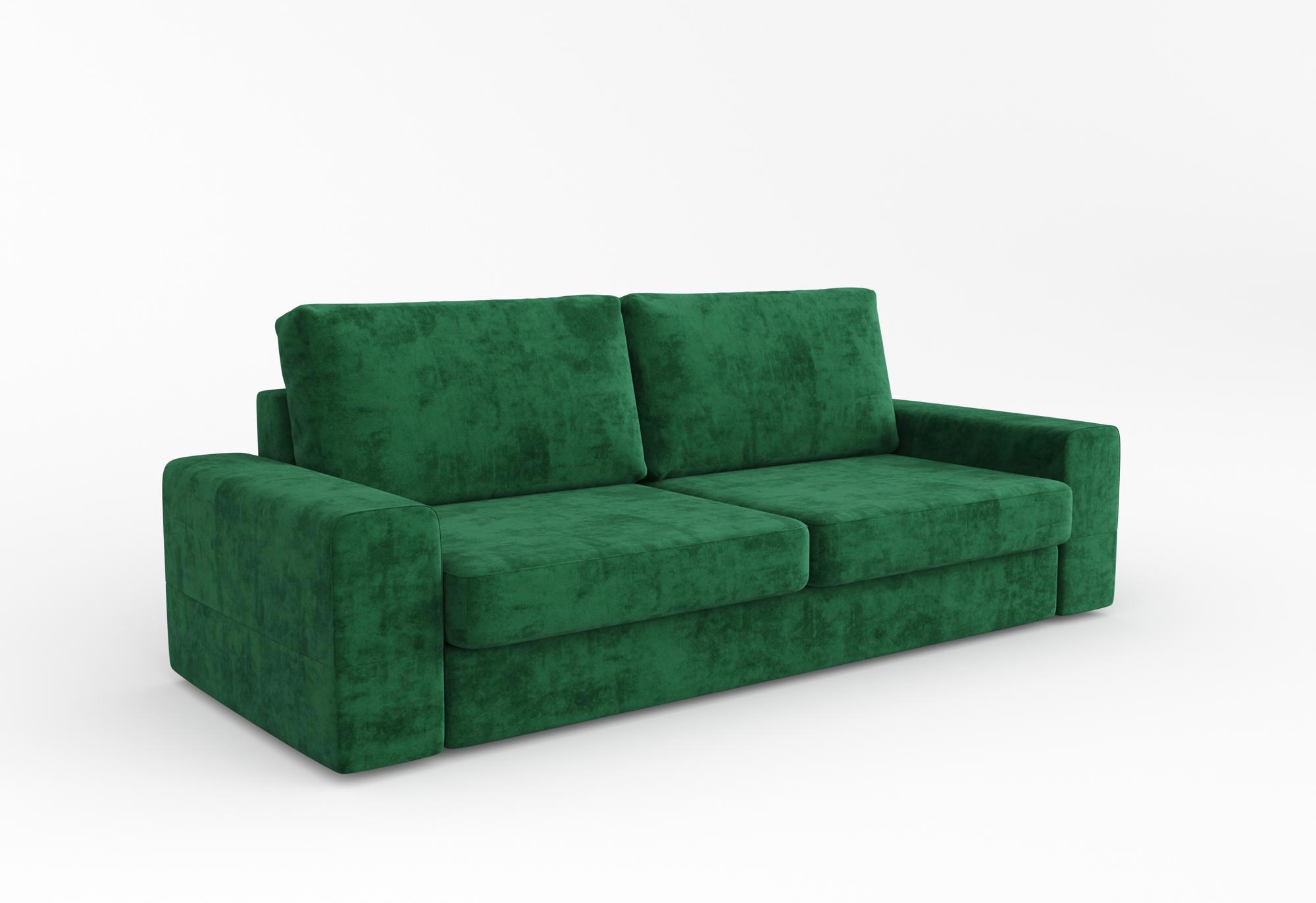 Изображение товара Диван раскладной Manons maison Lagom 248x43x84 см велюр цвет зеленый