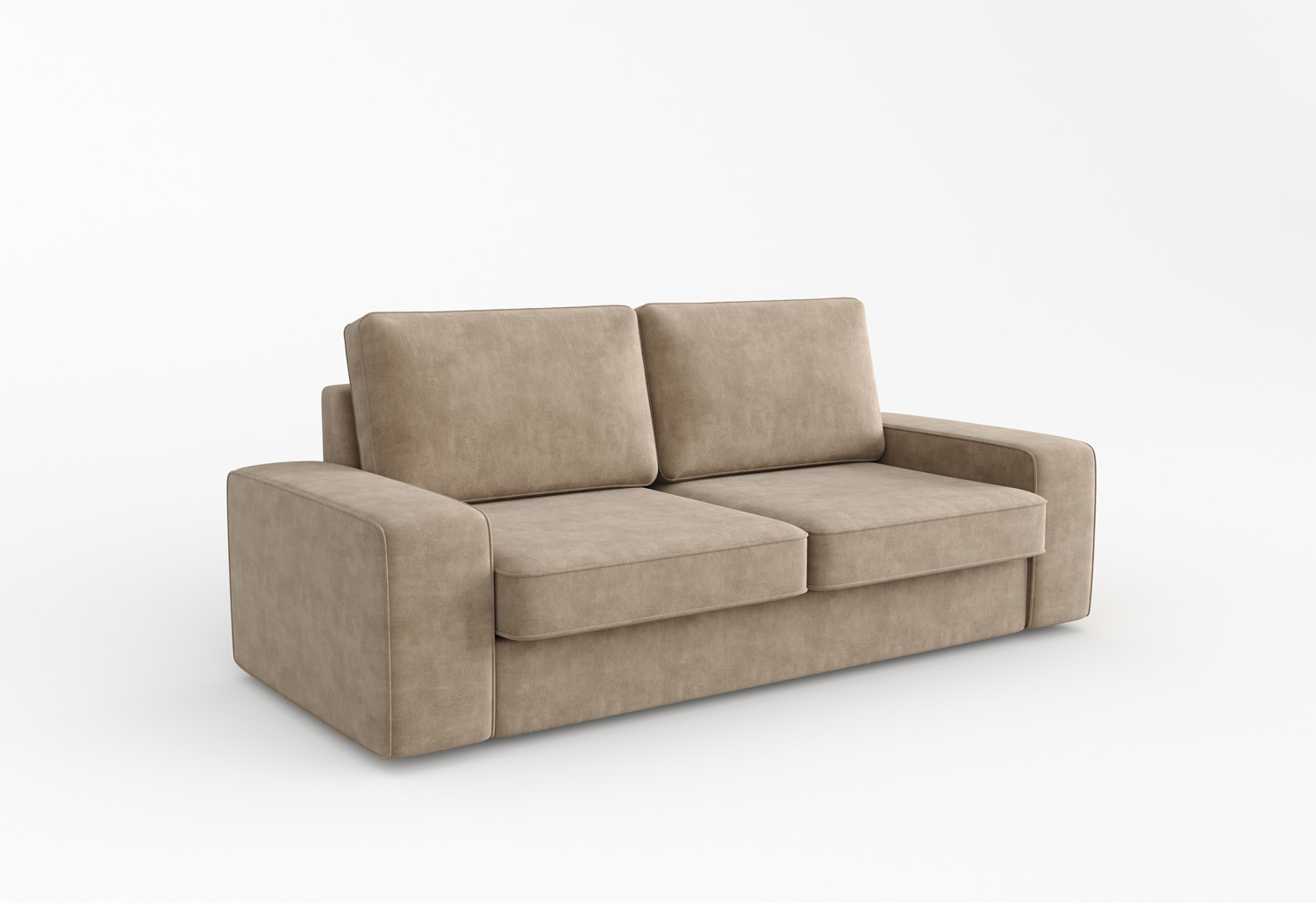 Изображение товара Диван раскладной Manons maison Lykke 248x43x84 см велюр цвет бежевый