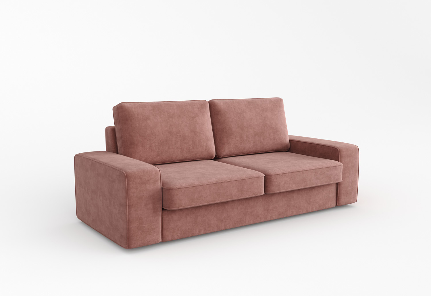 Изображение товара Диван раскладной Manons maison Lykke 248x43x84 см велюр цвет розовый