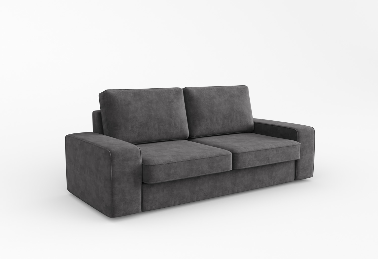 Изображение товара Диван раскладной Manons maison Lykke 248x43x84 см велюр цвет серый