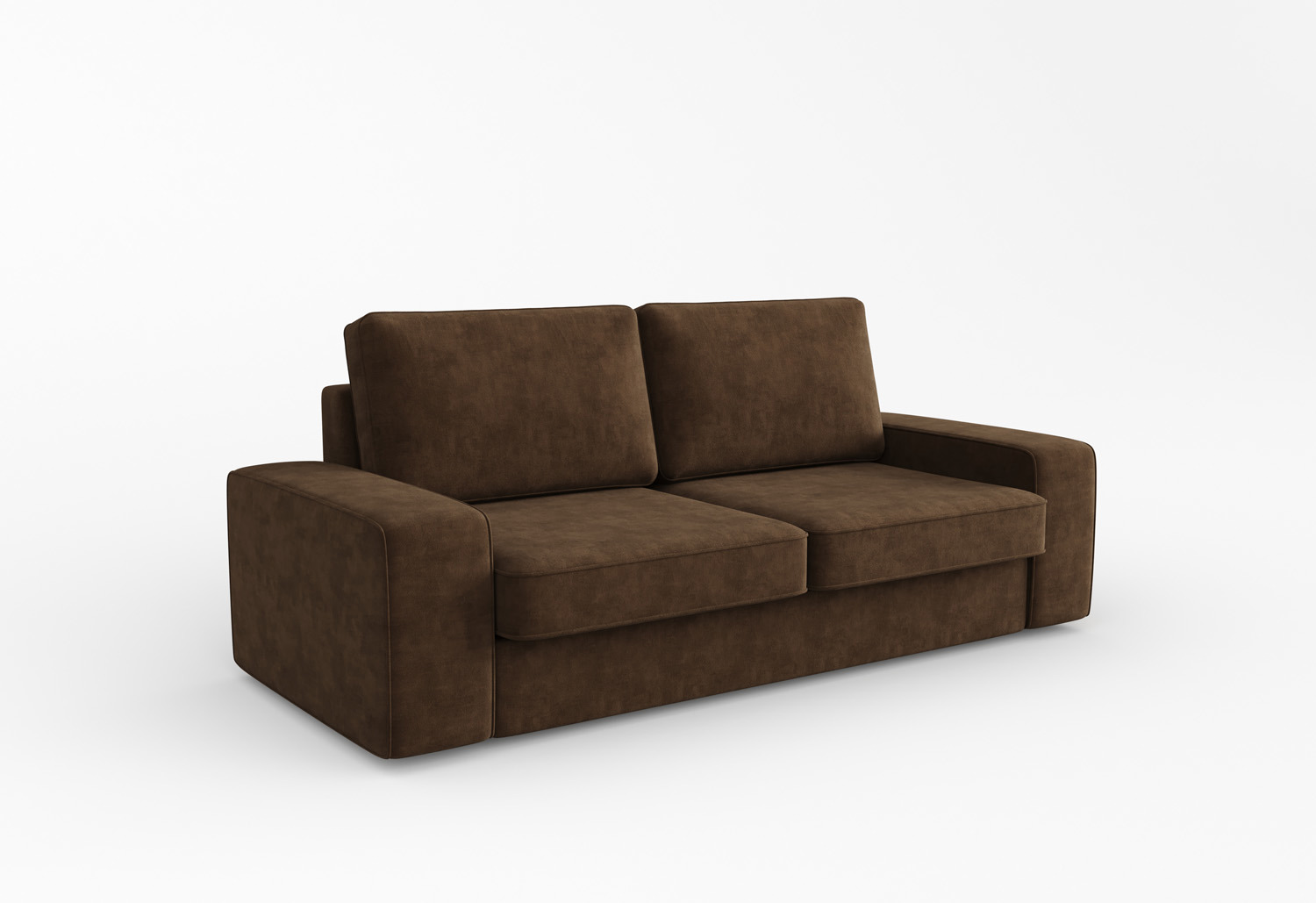 Изображение товара Диван раскладной Manons maison Lykke 248x43x84 см велюр цвет коричневый