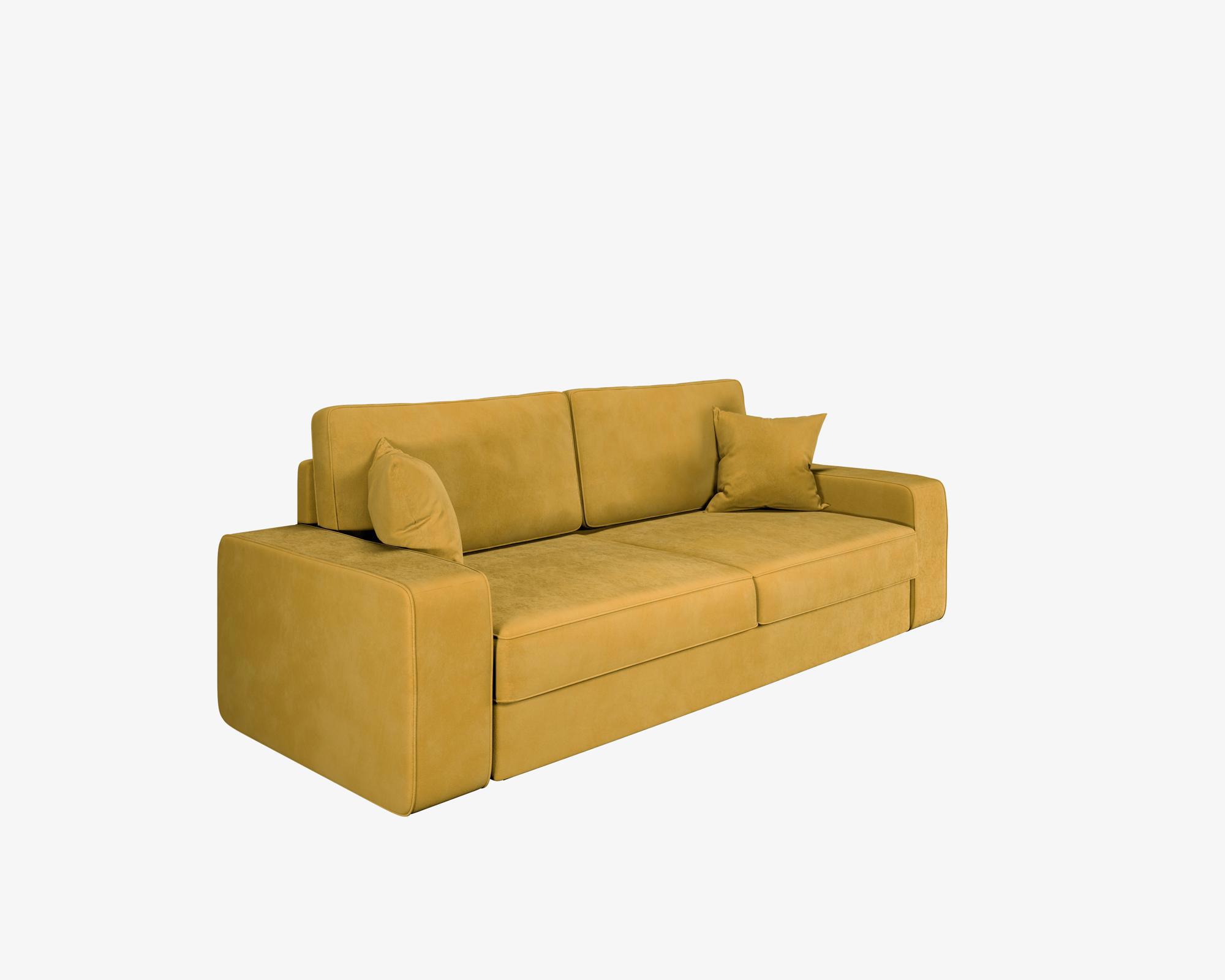 Изображение товара Диван раскладной Manons maison Lykke- 2 248x43x84 см велюр цвет горчичный Изображение товара Диван раскладной Manons maison Lykke- 2 248x43x84 см велюр цвет горчичный