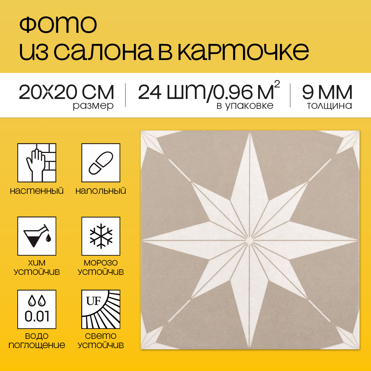Изображение товара Керамогранит Motto Levels N100079 20x20см цвет серый Изображение товара Керамогранит Motto Levels N100079 20x20см цвет серый