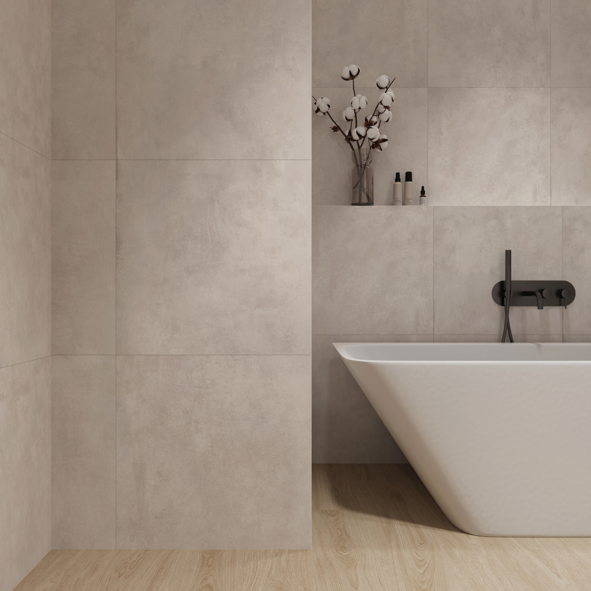 Изображение товара Керамогранит Arcadia Ceramica Цементум Бьянко RT6001-A 60x60 см цвет бежевый