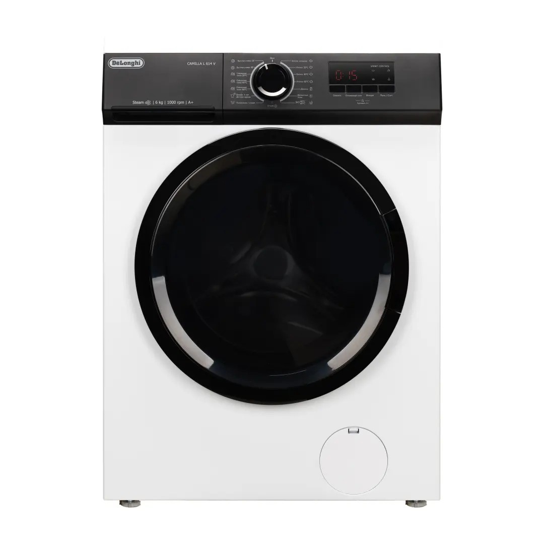 Изображение товара Стиральная машина Delonghi Camilla l 614 v 59.5x85x40 см 6 кг цвет белый
