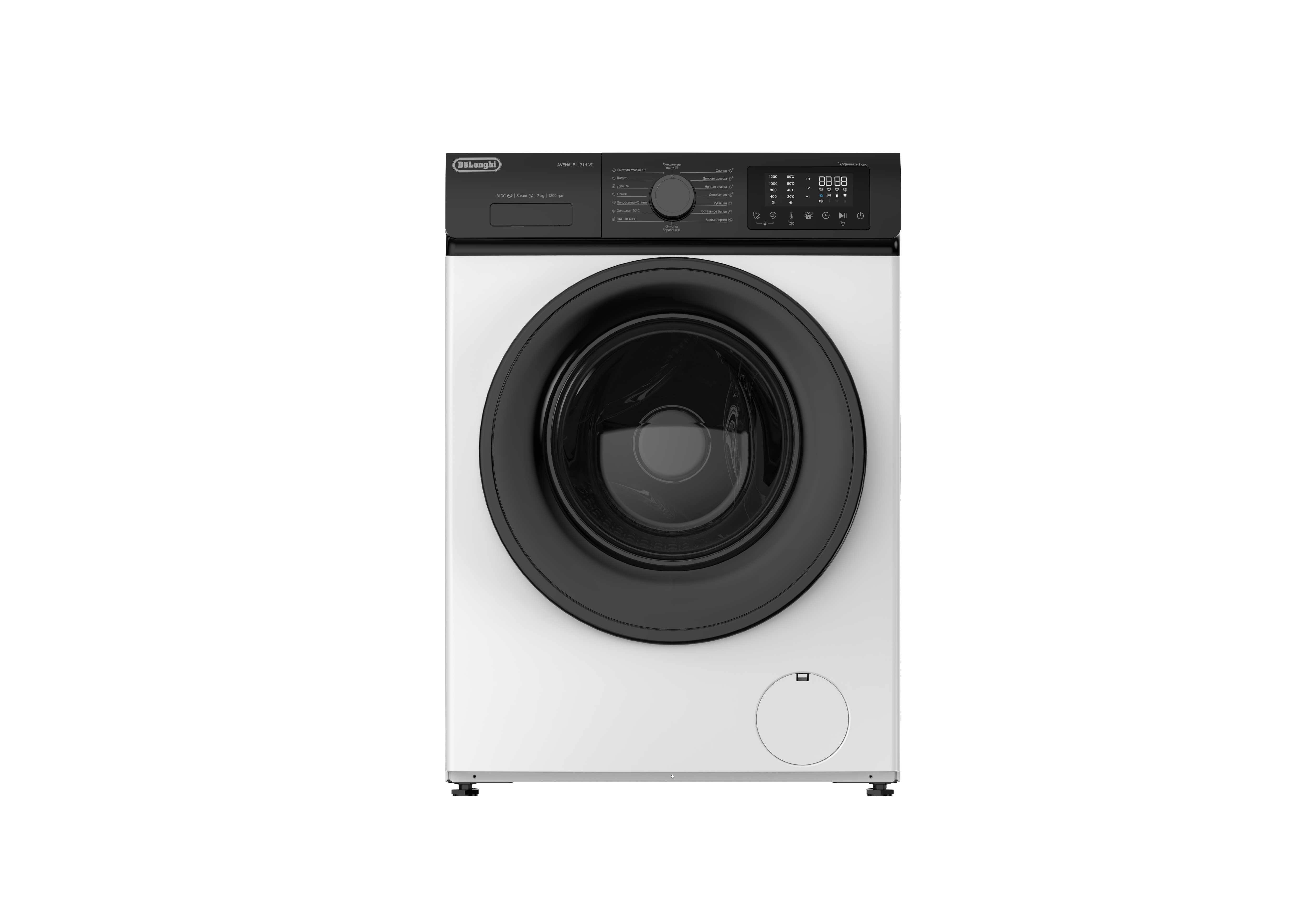 Изображение товара Отдельно стоящая стиральная машина Delonghi Avenale L 714 Vi 59.8x84.5x44.5 см 7 кг цвет белый