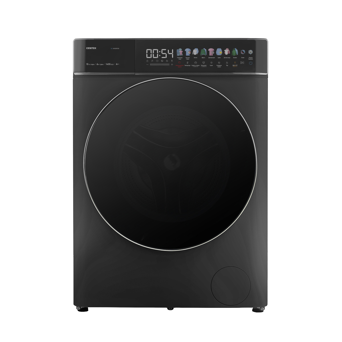 Изображение товара Стиральная машина Centek Ct-1948 60x85x57 см 10 кг цвет серый Изображение товара Стиральная машина Centek Ct-1948 60x85x57 см 10 кг цвет серый