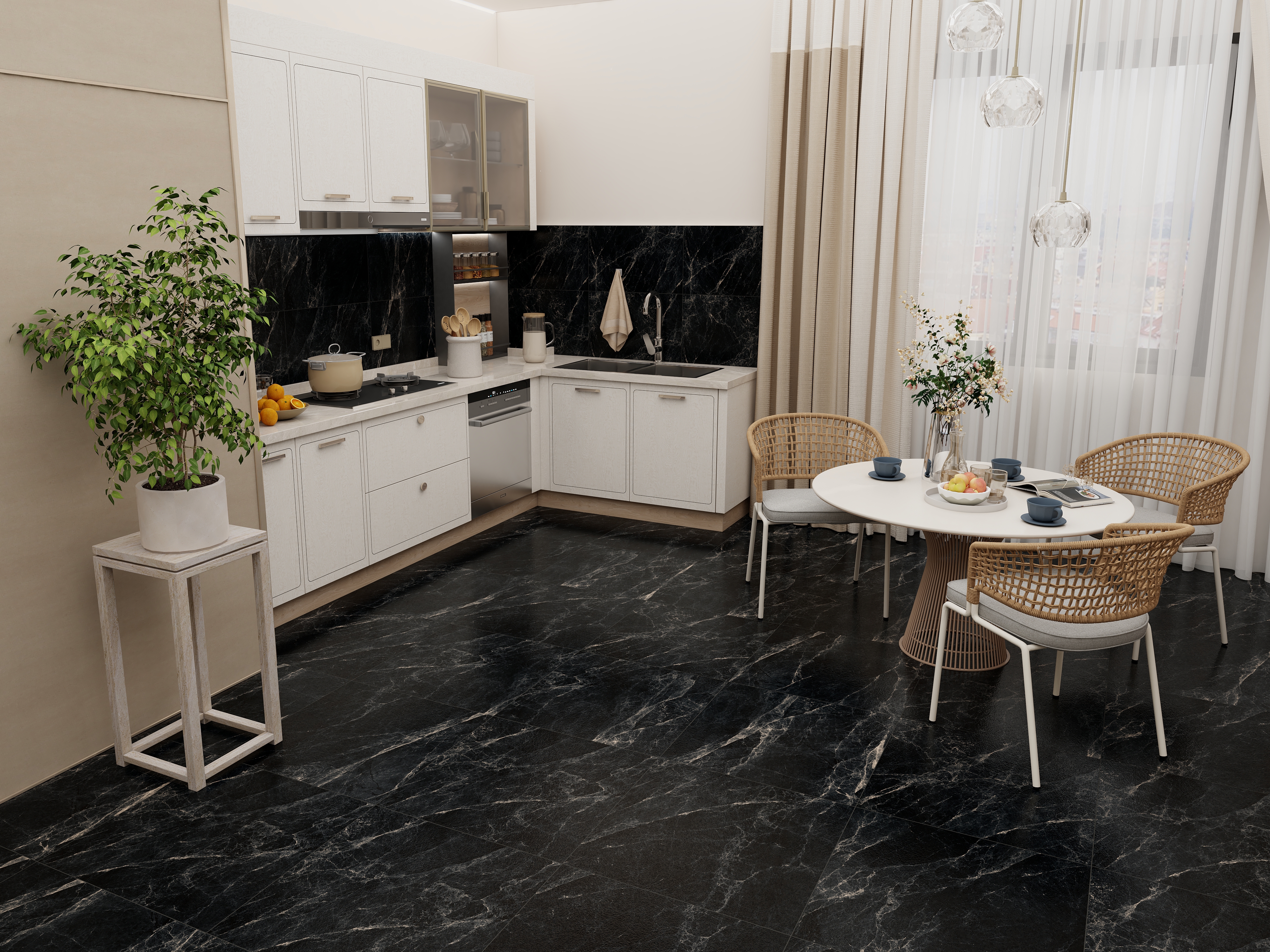 Изображение товара Керамогранит LMN Tile Korven Bravion 60x60 см 0.36 м² цвет черный Изображение товара Керамогранит LMN Tile Korven Bravion 60x60 см 0.36 м² цвет черный