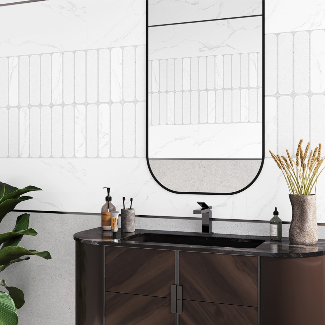 Изображение товара Настенная плитка Alma ceramica Амарант TWU3090AMT07R 30x90см цвет серый