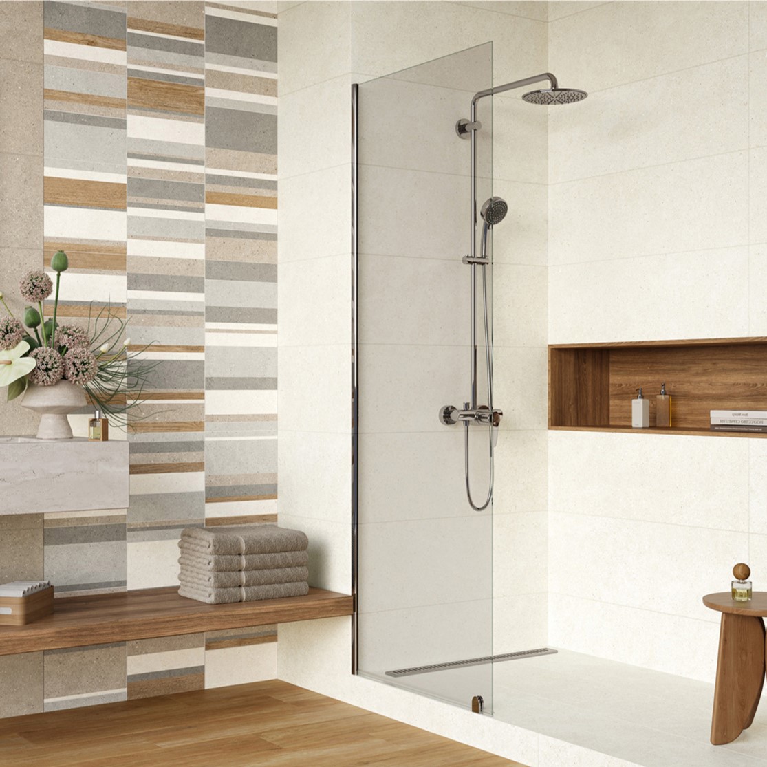 Изображение товара Настенная плитка Alma ceramica Ангола TWU3090AGL04R 30x90см цвет белый