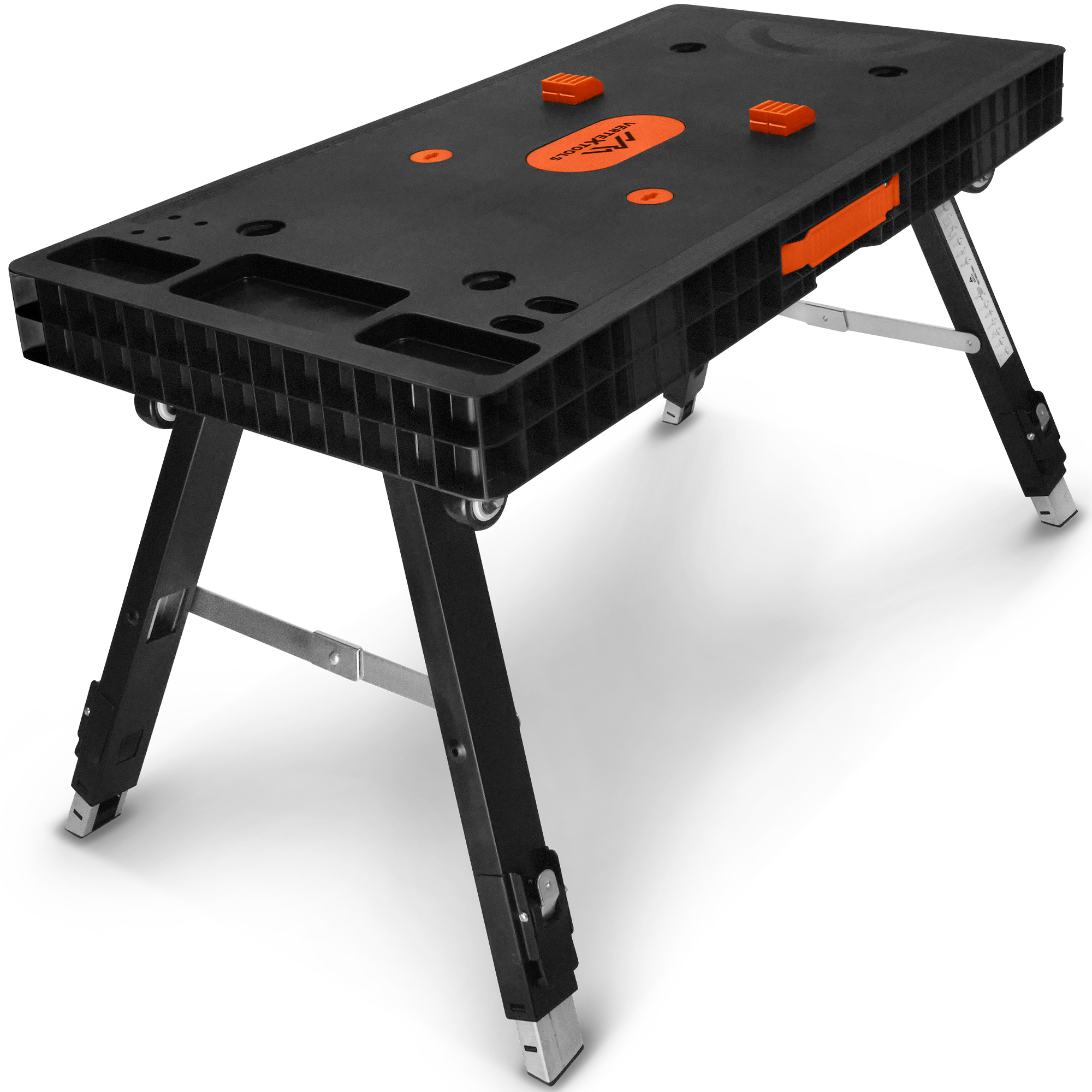 Изображение товара Складной столярный верстак VERTEXTOOLS 2070-04 с регулировкой высоты и тисками