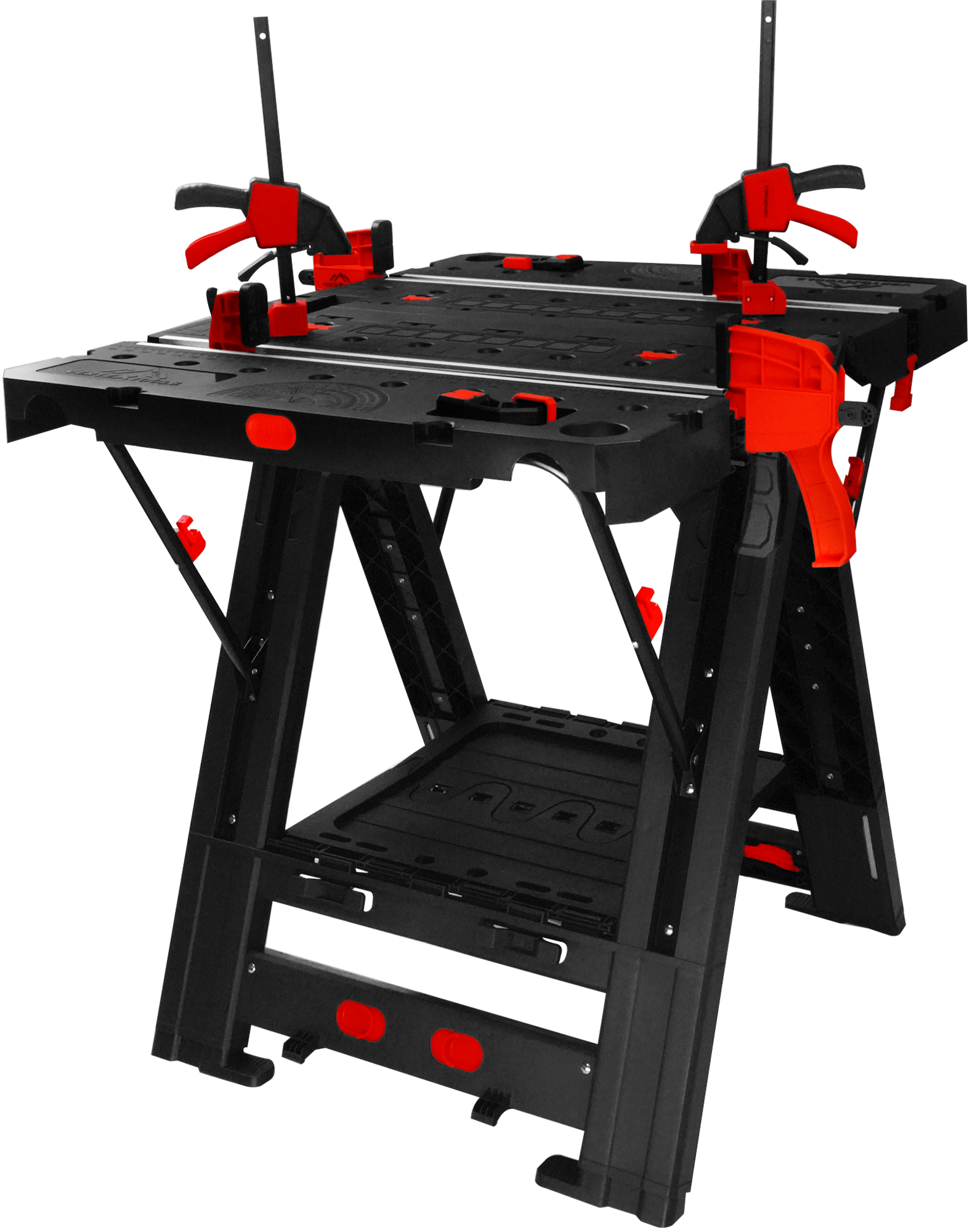 Изображение товара Верстак столярный складной Vertextools 2070-07 690x860x1300 мм максимальная нагрузка 125 кг