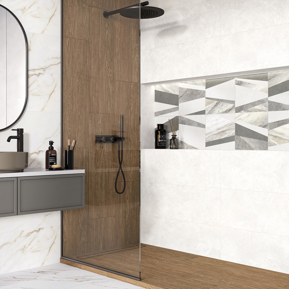 Изображение товара Настенная плитка Alma ceramica Ангола TWU3090ATU07R 30x90см цвет белый Изображение товара Настенная плитка Alma ceramica Ангола TWU3090ATU07R 30x90см цвет белый