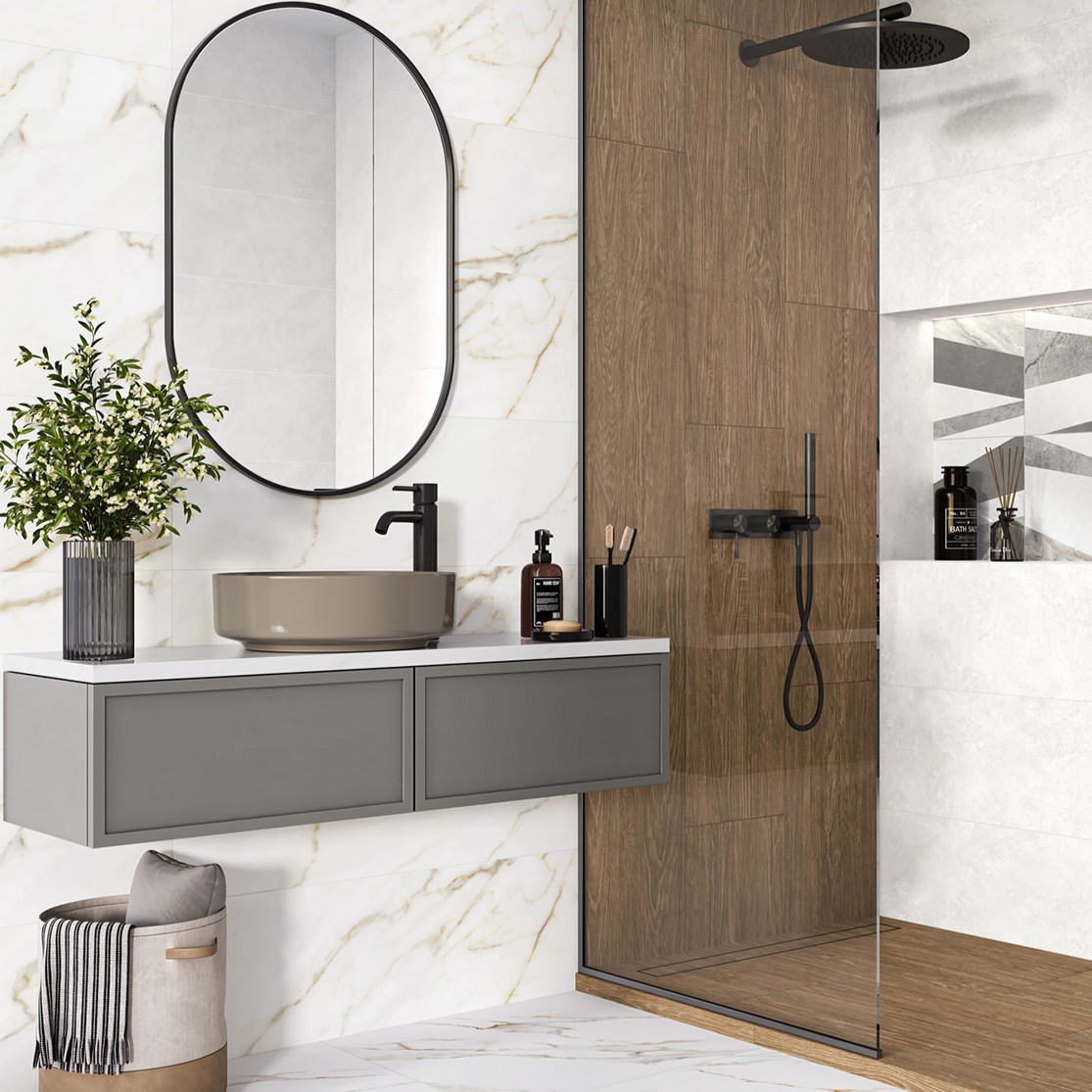 Изображение товара Настенная плитка Alma ceramica Ангола TWU3090ATU04R 30x90см цвет белый