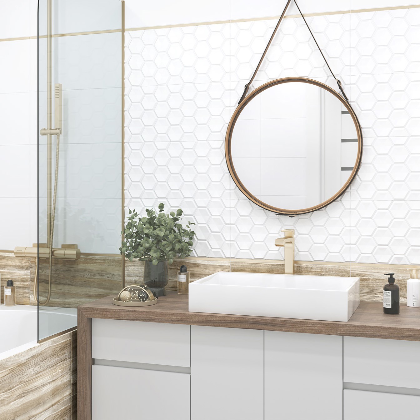 Изображение товара Плитка Alma ceramica Бильбао TWU09BLB010 24.9x50см 1.37 м² цвет белый Изображение товара Плитка Alma ceramica Бильбао TWU09BLB010 24.9x50см 1.37 м² цвет белый