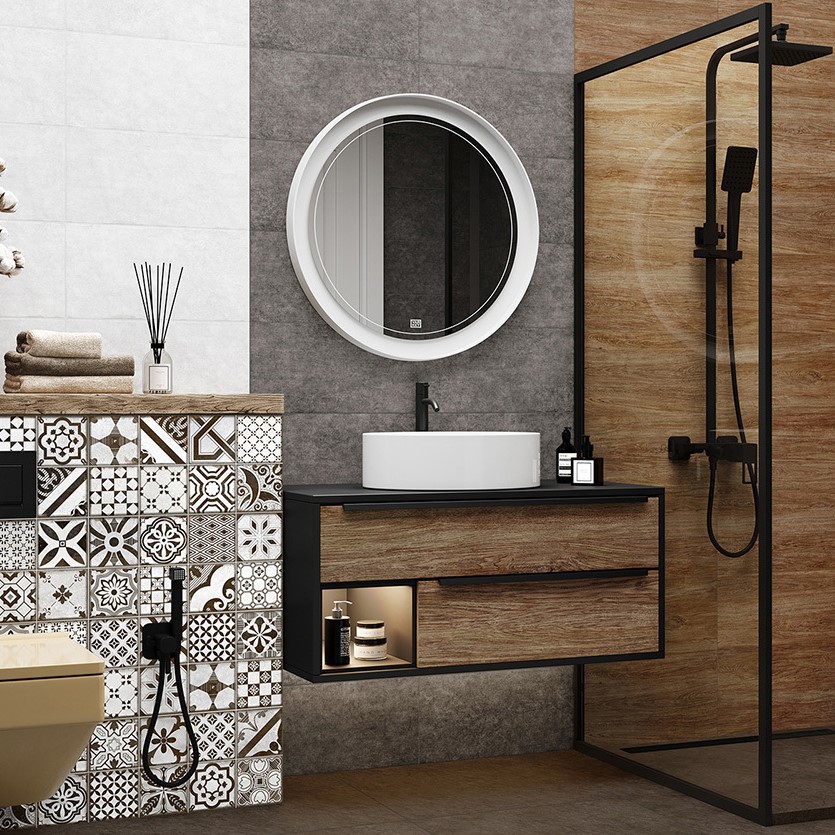 Изображение товара Настенная плитка Alma ceramica Boho TWU2550BOH70 24.9x50см цвет графит Изображение товара Настенная плитка Alma ceramica Boho TWU2550BOH70 24.9x50см цвет графит