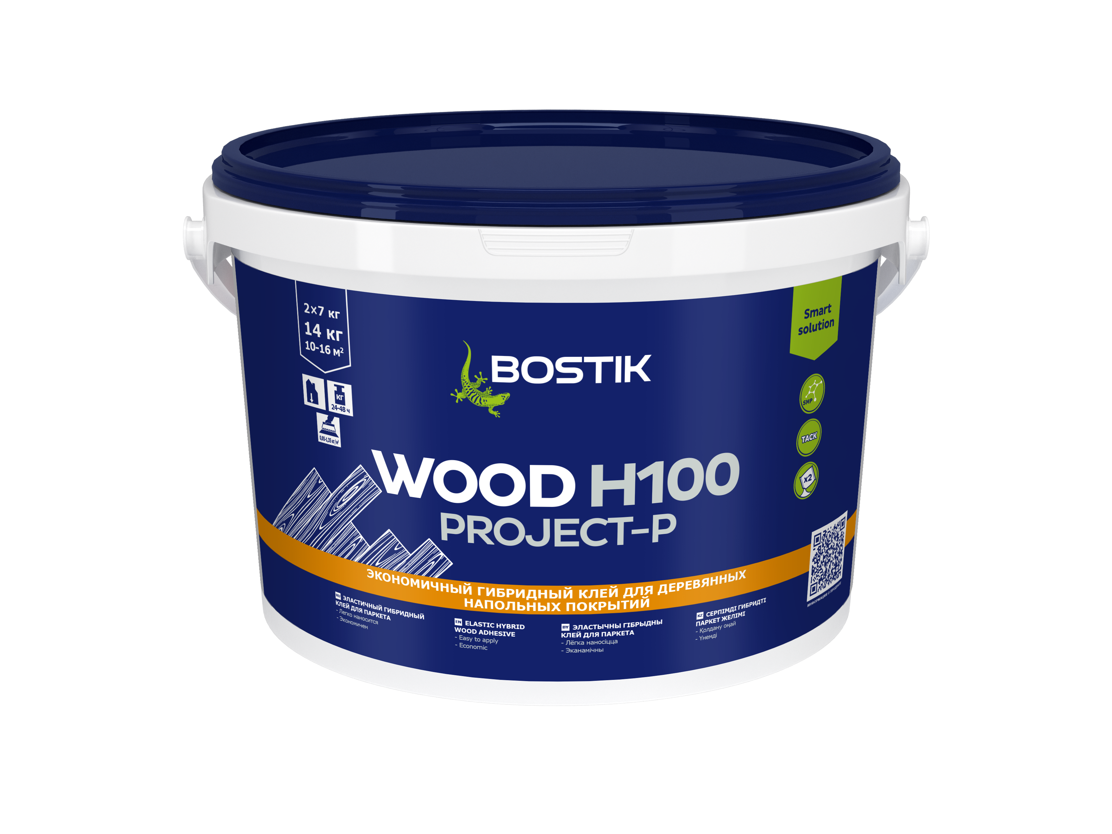 Изображение товара Клей для паркета Bostik Wood H100 Project-P гибридный 14 кг