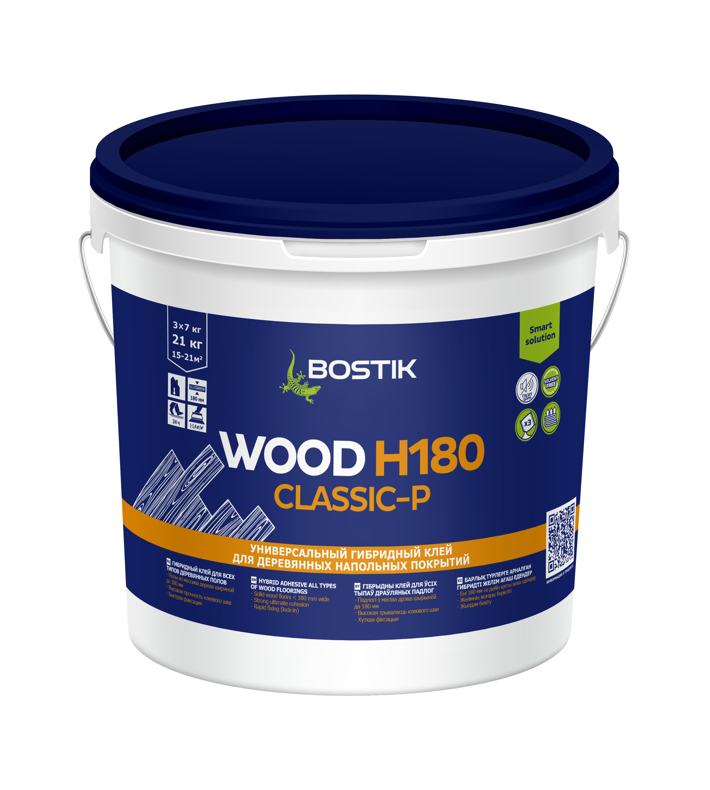 Изображение товара Клей для паркета Bostik Wood H180 Classic-P гибридный 21 кг Изображение товара Клей для паркета Bostik Wood H180 Classic-P гибридный 21 кг