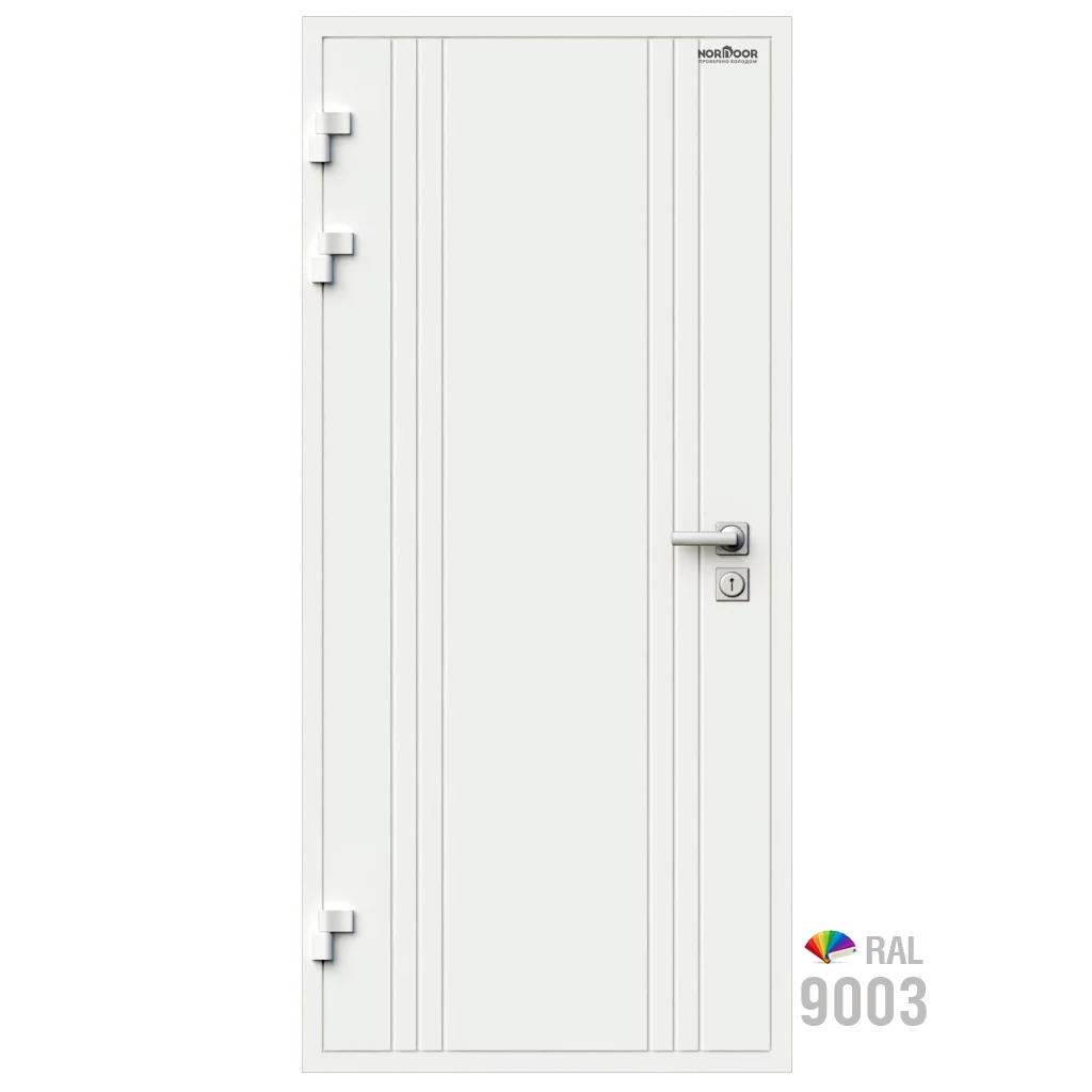 Изображение товара Входная утепленная дверь Norddoor ND1005 белая RAL 9003 с высокой теплоизоляцией Изображение товара Входная утепленная дверь Norddoor ND1005 белая RAL 9003 с высокой теплоизоляцией