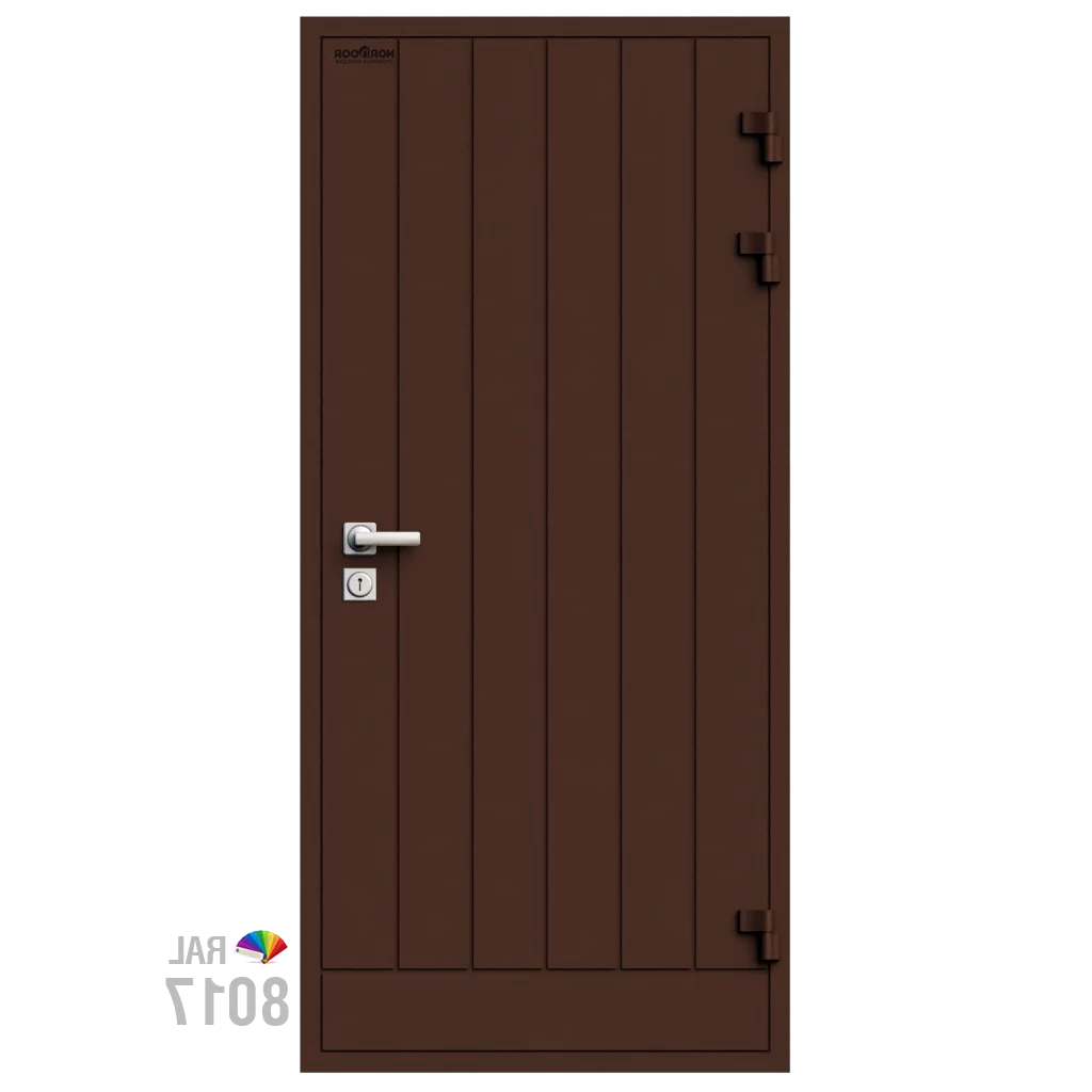 Изображение товара Входная утепленная дверь NORDDOOR ND1004 227x96 см коричневая RAL 8017