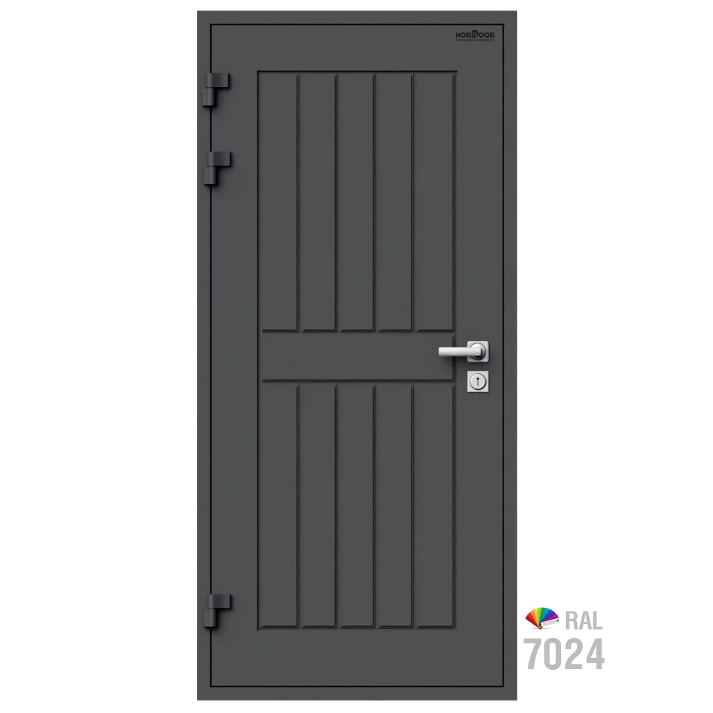 Изображение товара Входная утепленная дверь Norddoor ND2001 85 мм с пенополиуретаном серый RAL 7024