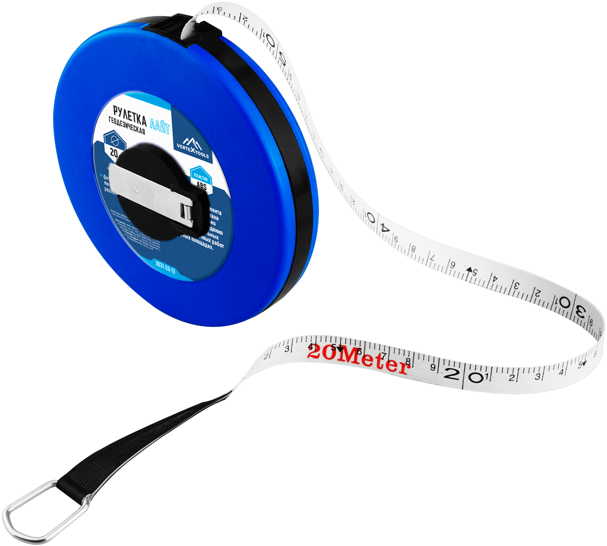 Изображение товара Рулетка геодезическая Vertextools 3031-20-13 20 м x 13 мм Изображение товара Рулетка геодезическая Vertextools 3031-20-13 20 м x 13 мм