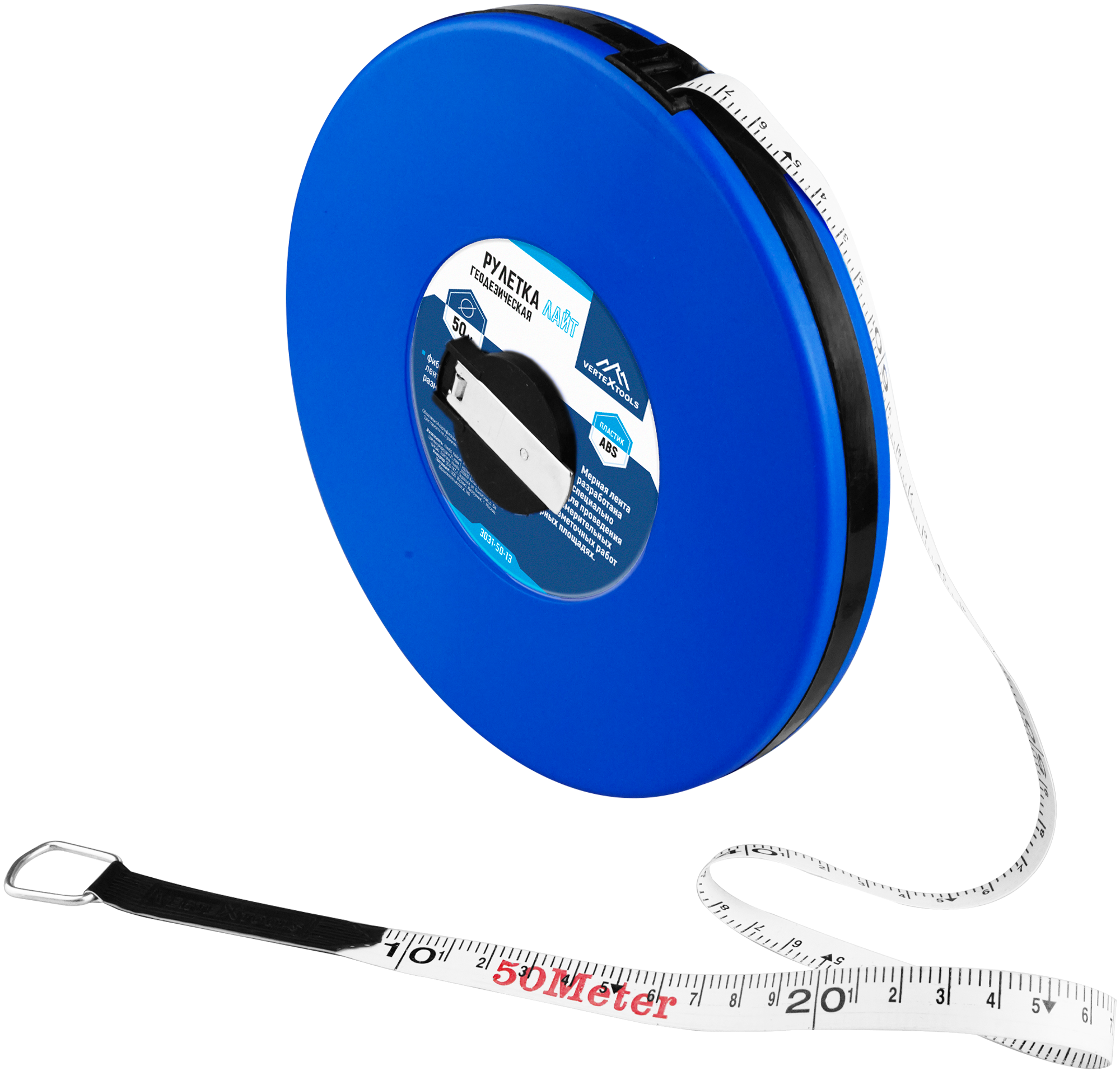 Изображение товара Рулетка геодезическая Vertextools 3031-50-13 50 м x 13 мм