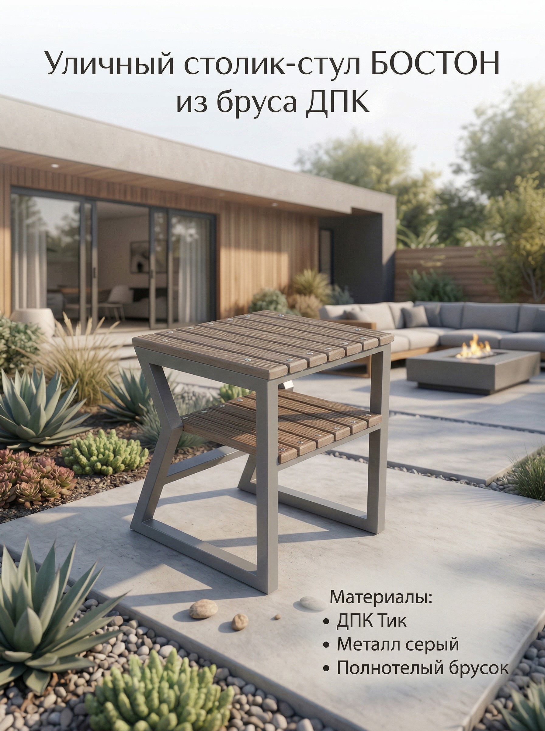 Изображение товара Столик садовый Уличные Лестницы Бостон 50x50x62 см коричневый Изображение товара Столик садовый Уличные Лестницы Бостон 50x50x62 см коричневый