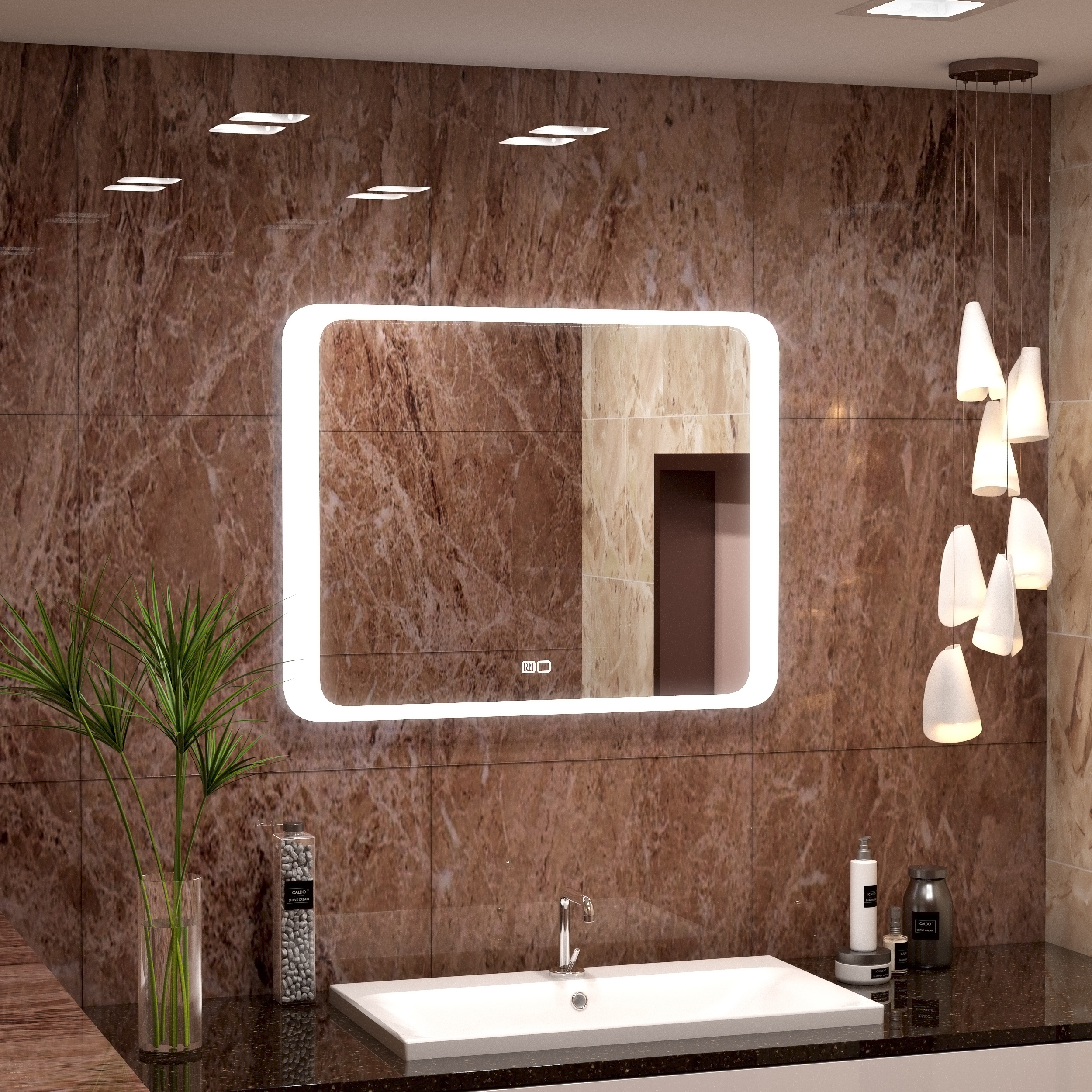 Изображение товара Зеркало для ванной Desire с LED-подсветкой сенсорное с подогревом 90x70 см