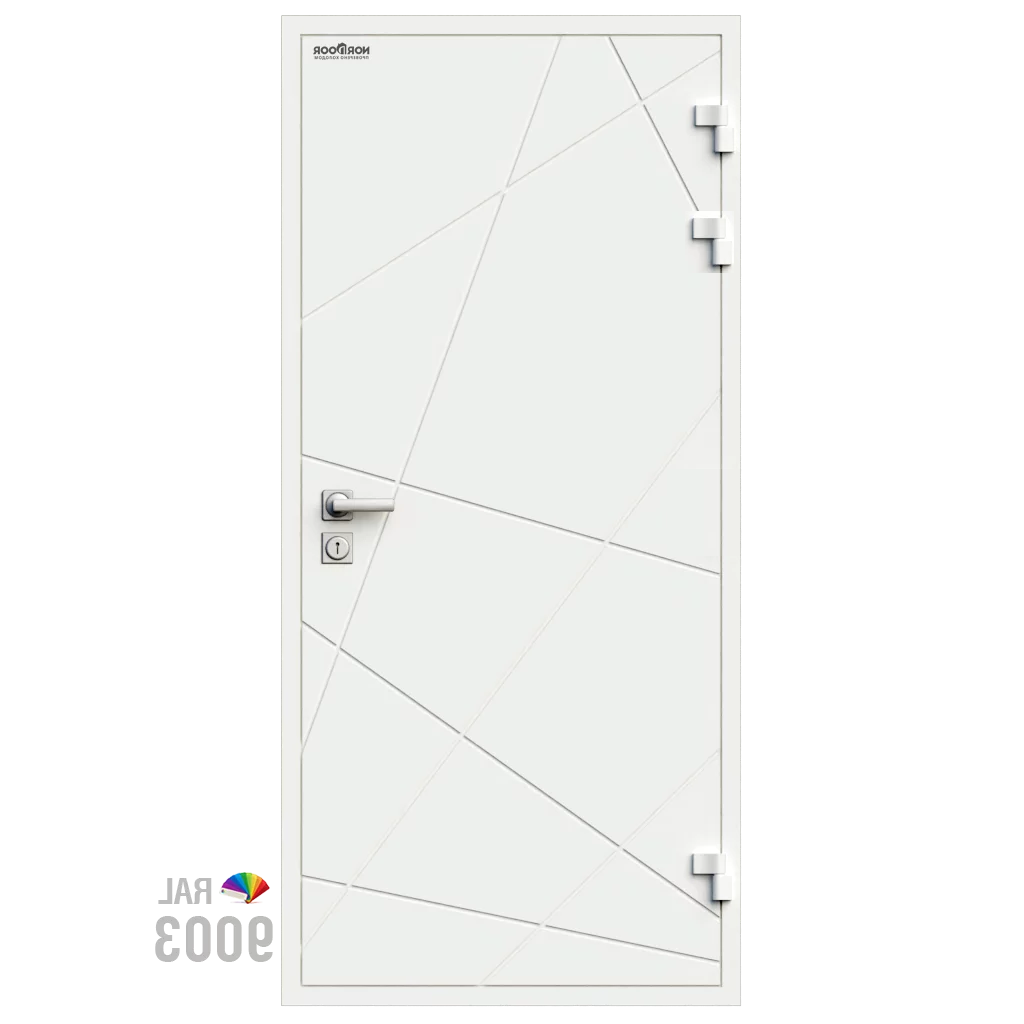 Изображение товара Входная утепленная дверь Norddoor ND3009 227x86 см правый белый RAL9003 Изображение товара Входная утепленная дверь Norddoor ND3009 227x86 см правый белый RAL9003