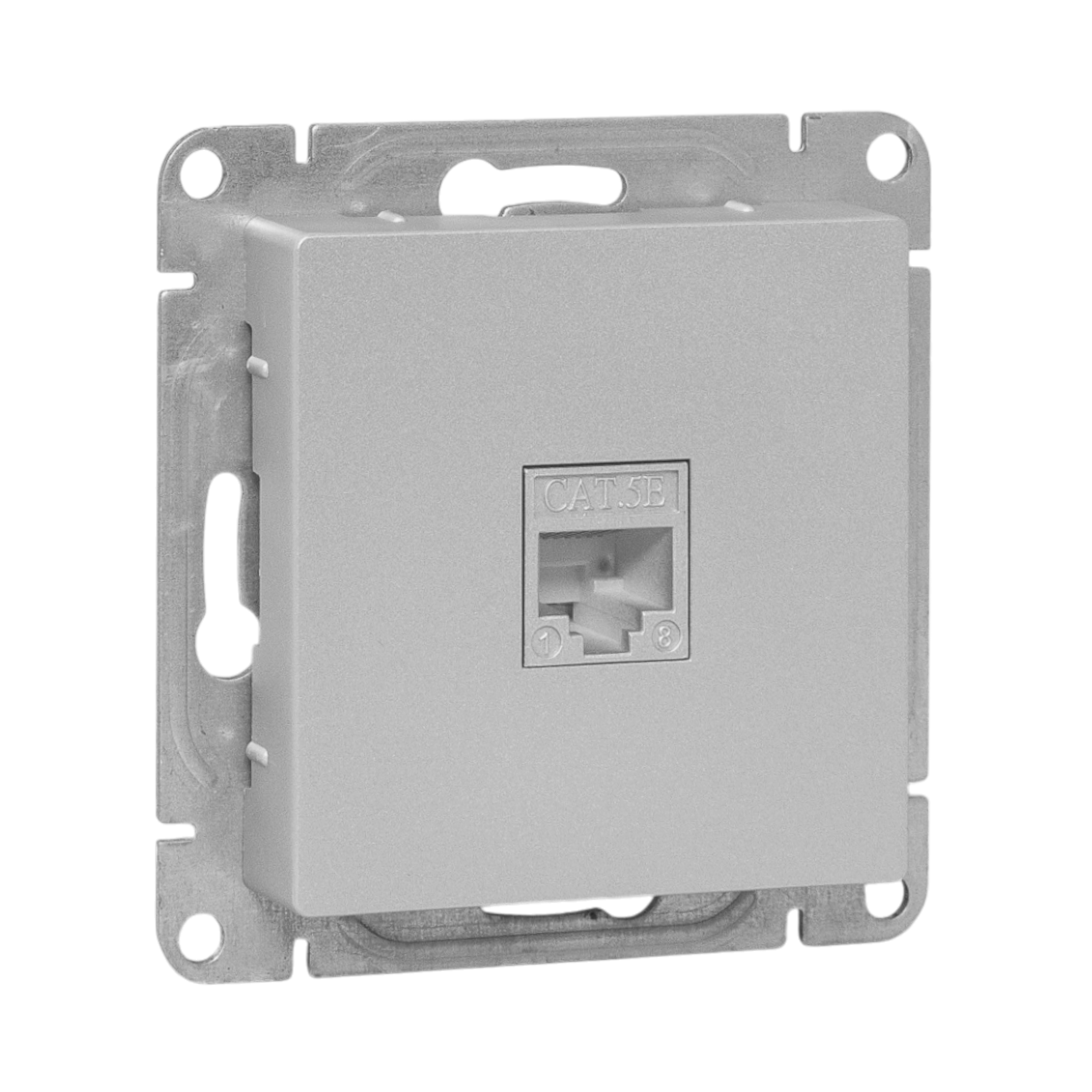 Изображение товара Розетка RJ45 встраиваемая Ekf цвет алюминий UP1-SOA-2RJ45-5