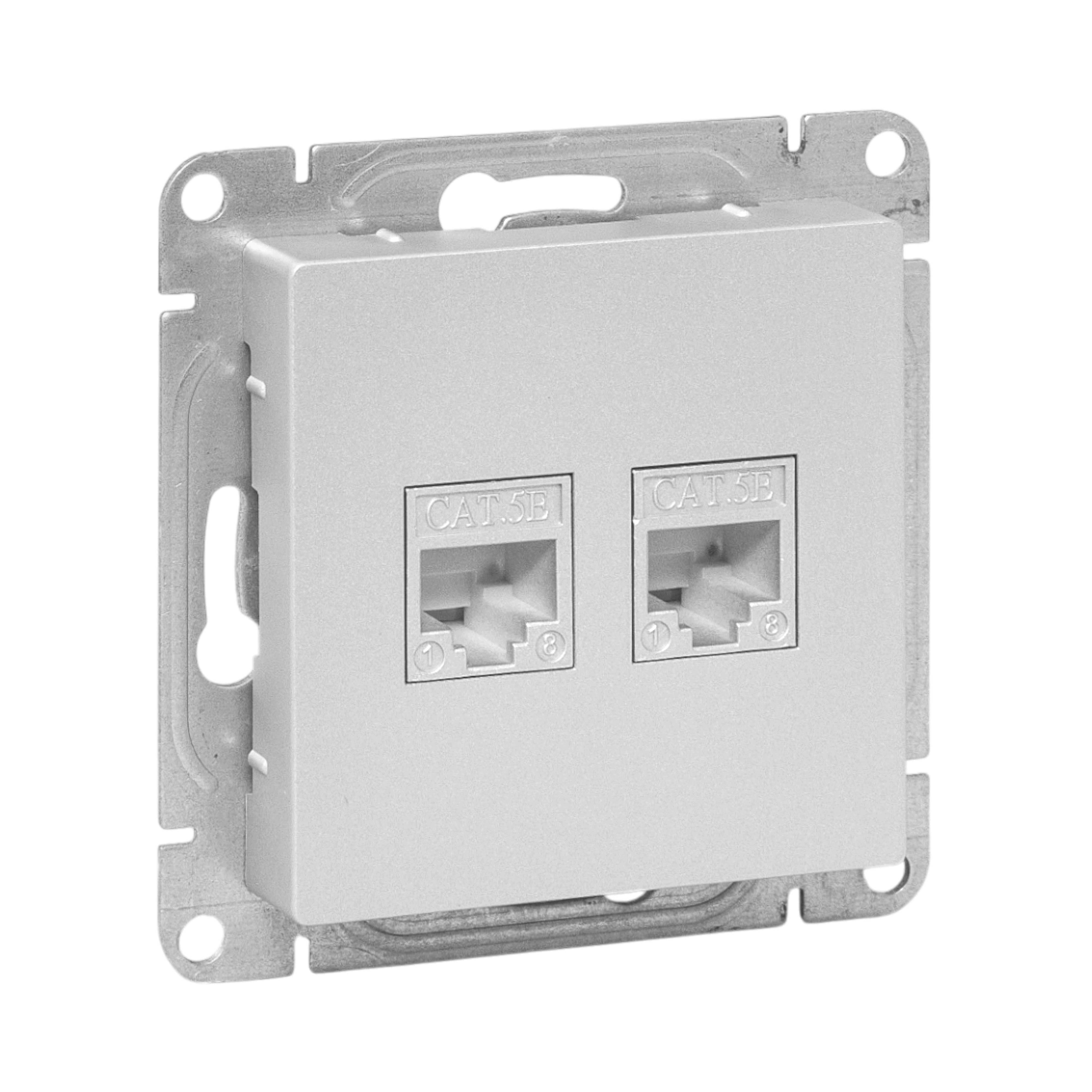 Изображение товара Розетка RJ45 встраиваемая Ekf цвет алюминий UP1-SOA-RJ45-5