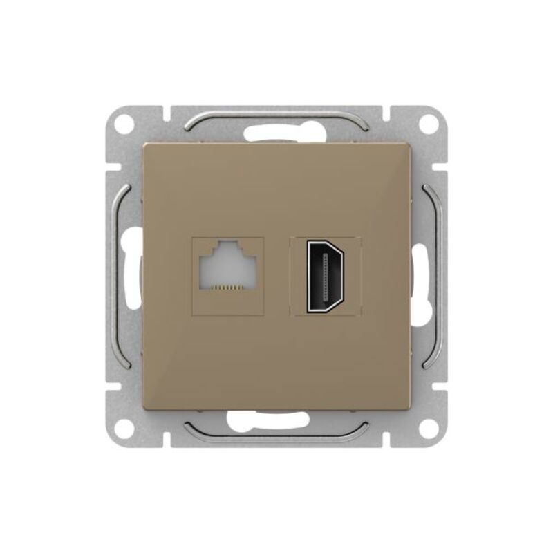 Изображение товара Розетка hdmi встраиваемая Ekf цвет шампань UP1-SOC-HDMI-RJ45 Изображение товара Розетка hdmi встраиваемая Ekf цвет шампань UP1-SOC-HDMI-RJ45