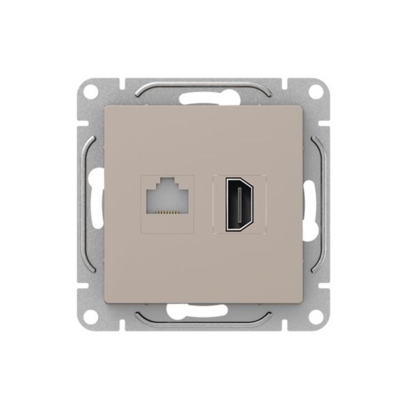 Изображение товара Розетка hdmi встраиваемая Ekf цвет бежевый UP1-SOI-HDMI-RJ45 Изображение товара Розетка hdmi встраиваемая Ekf цвет бежевый UP1-SOI-HDMI-RJ45