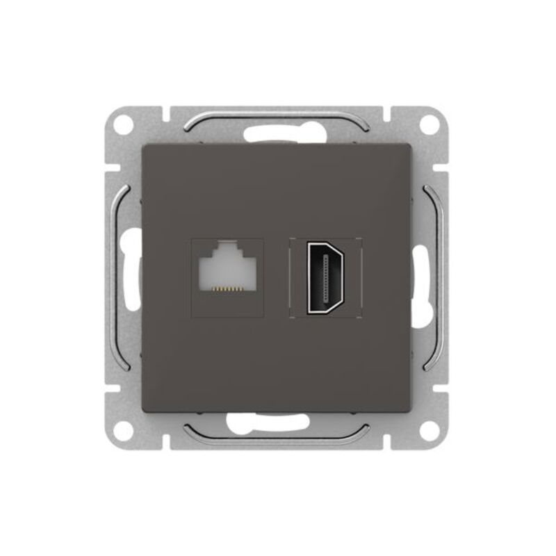 Изображение товара Розетка hdmi встраиваемая Ekf цвет коричневый UP1-SOM-HDMI-RJ45
